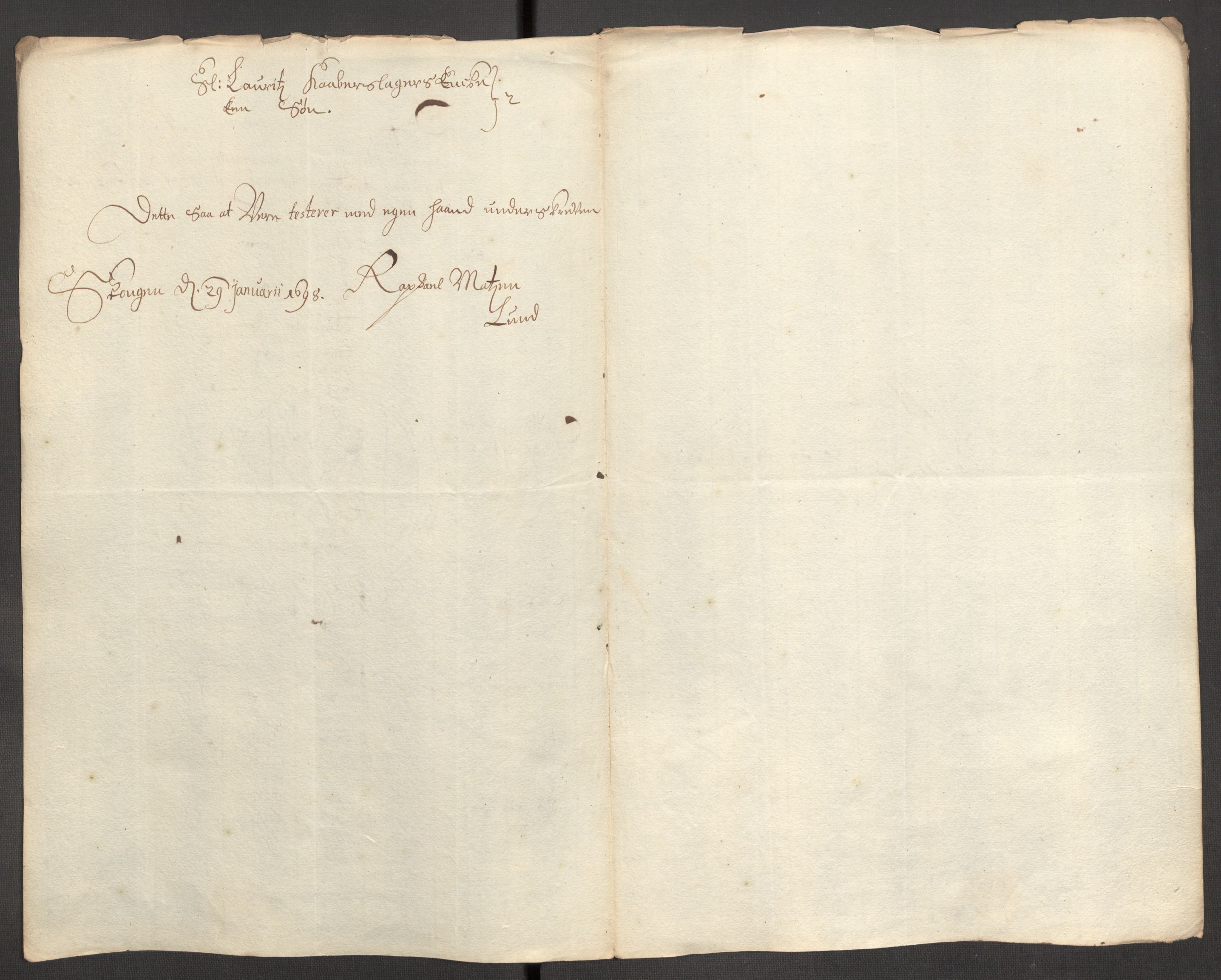 Rentekammeret inntil 1814, Reviderte regnskaper, Fogderegnskap, RA/EA-4092/R62/L4190: Fogderegnskap Stjørdal og Verdal, 1698, p. 188