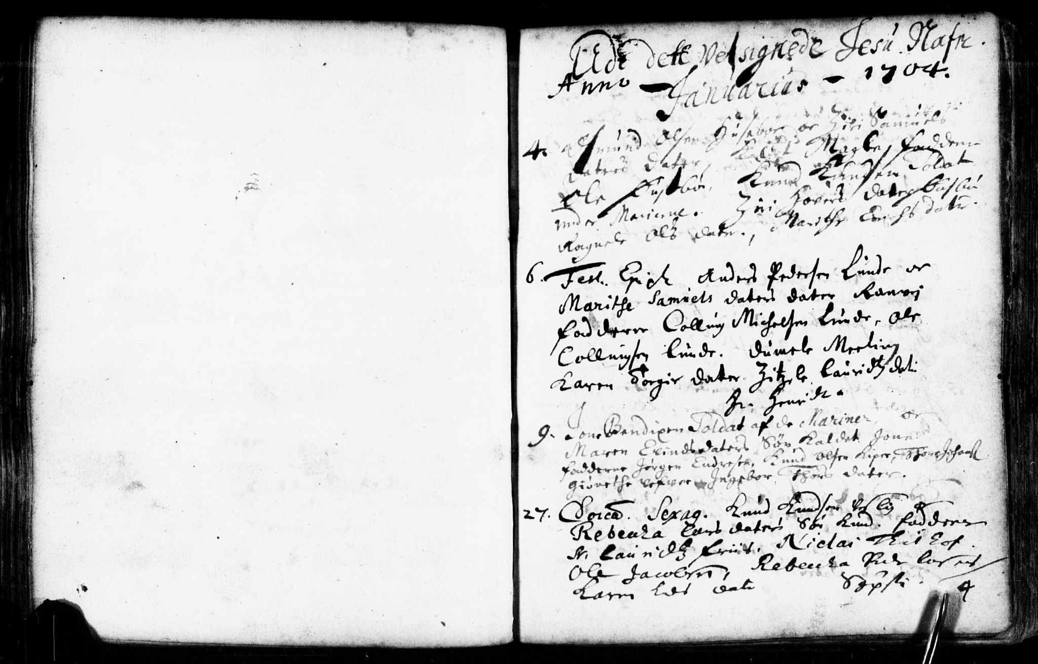 Domkirken sokneprestkontor, SAST/A-101812/001/30/30BB/L0001: Parish register (copy) no. B 1, 1688-1714