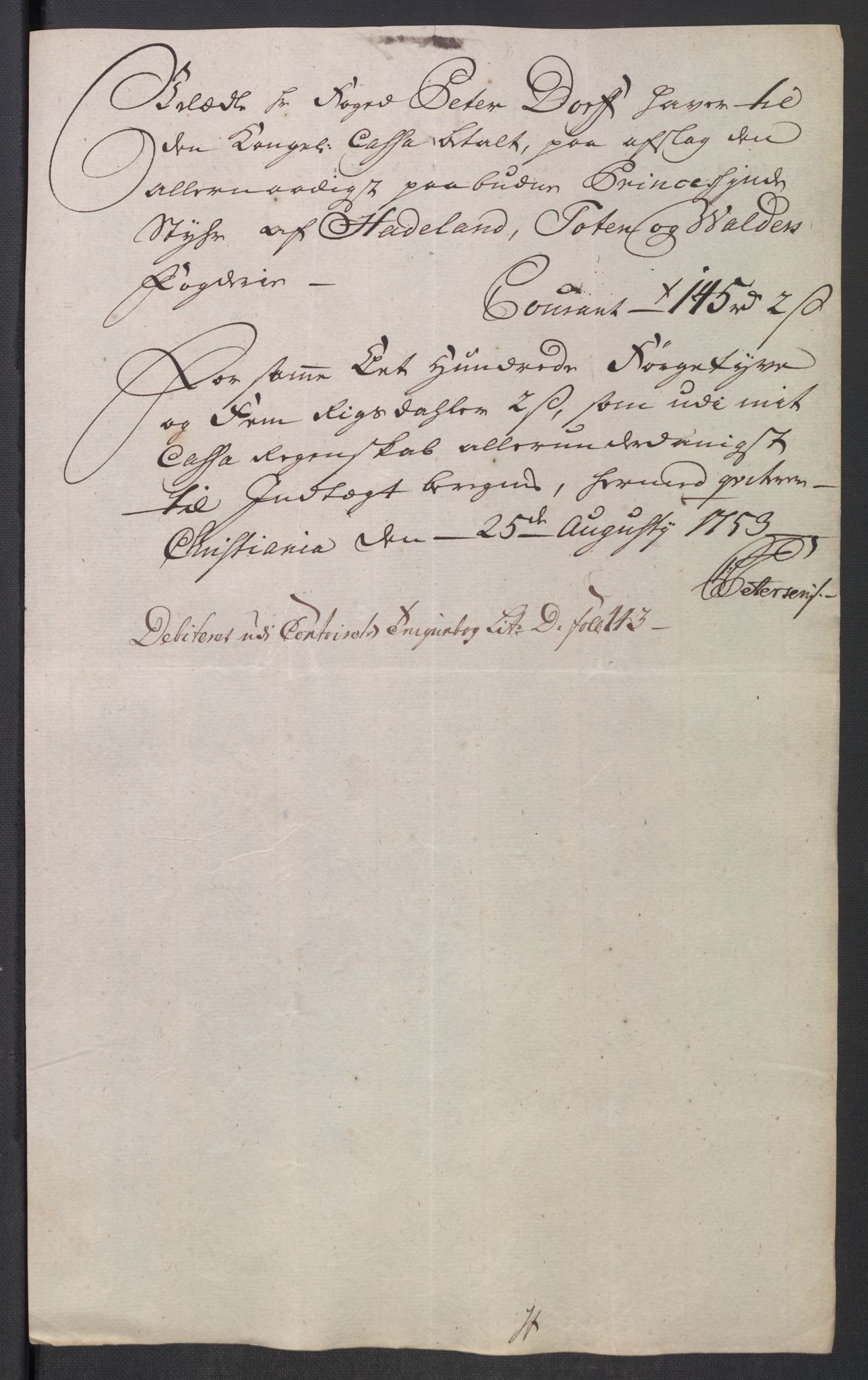 Rentekammeret inntil 1814, Reviderte regnskaper, Fogderegnskap, RA/EA-4092/R18/L1349: Fogderegnskap Hadeland, Toten og Valdres, 1752-1753, p. 369