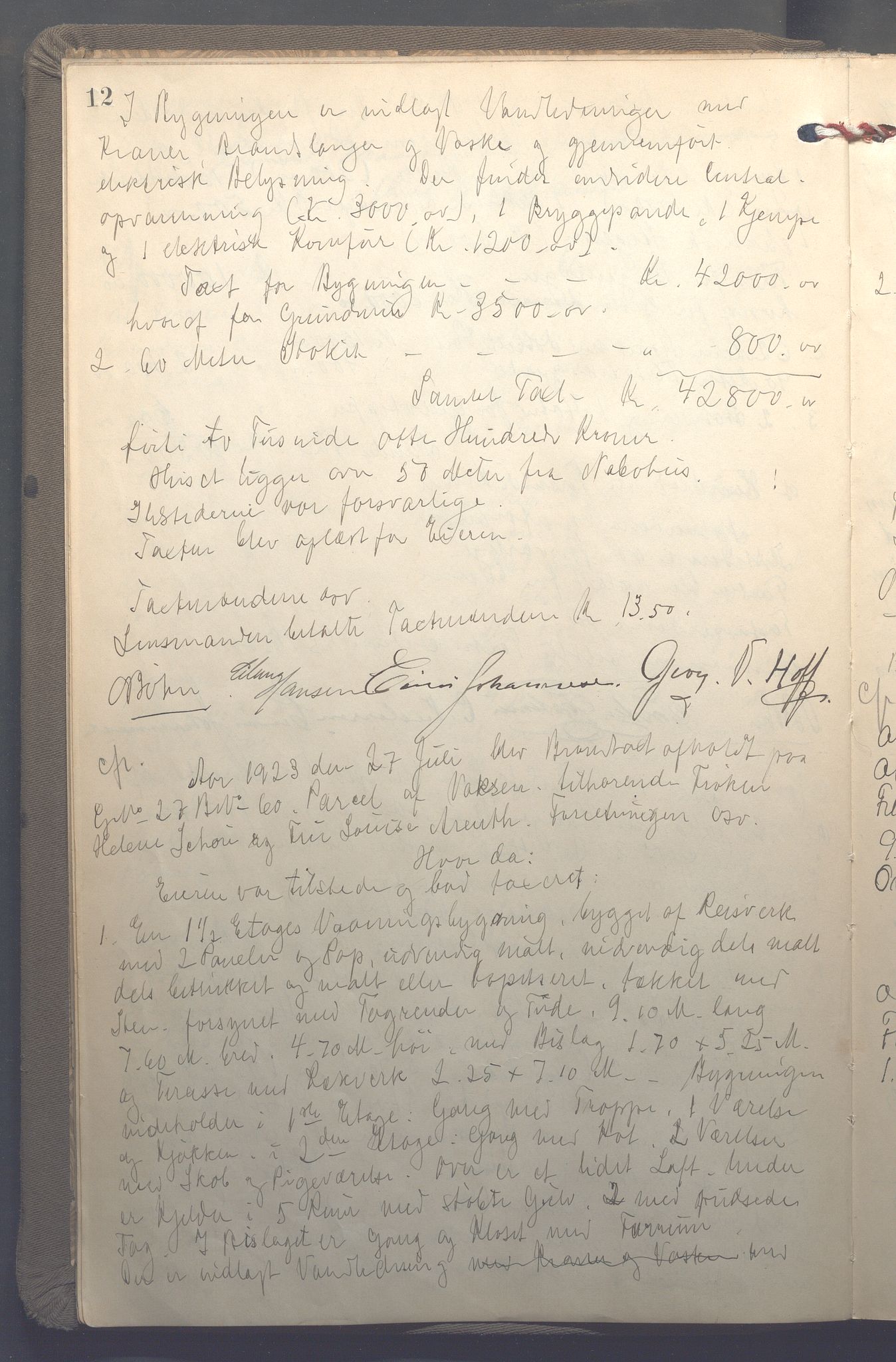 Lensmennene i Aker, OBA/A-10133/F/Fb/L0002: Branntakstprotokoll, 1922-1929, p. 12