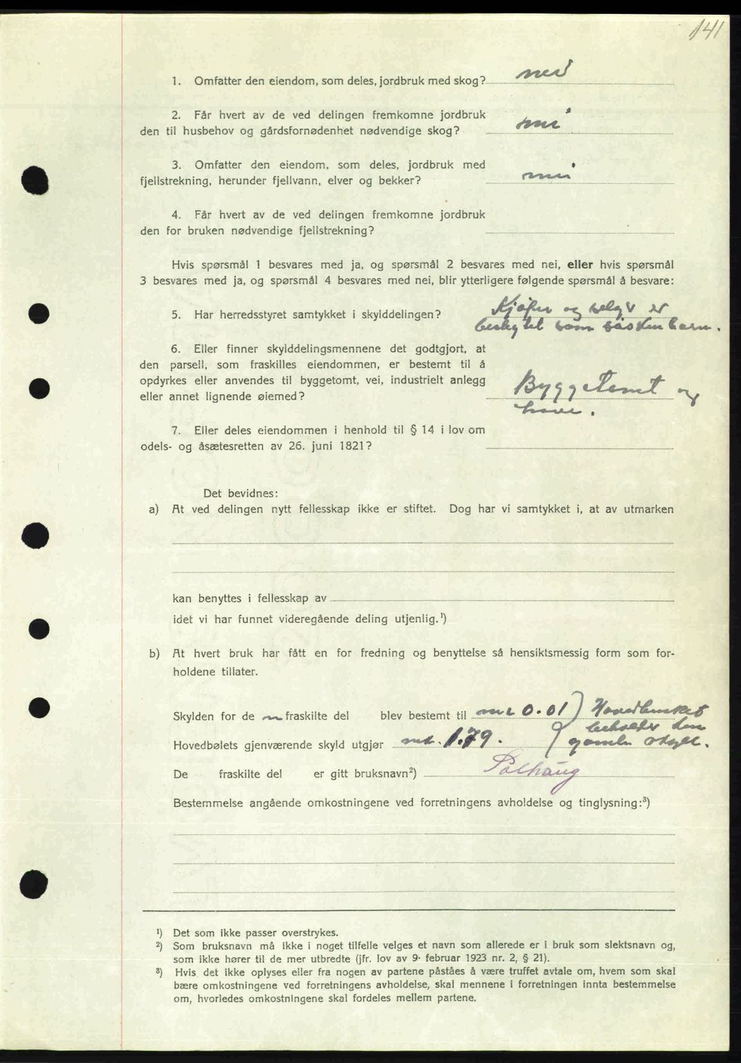 Nordmøre sorenskriveri, AV/SAT-A-4132/1/2/2Ca: Mortgage book no. A103, 1946-1947, Diary no: : 2249/1946