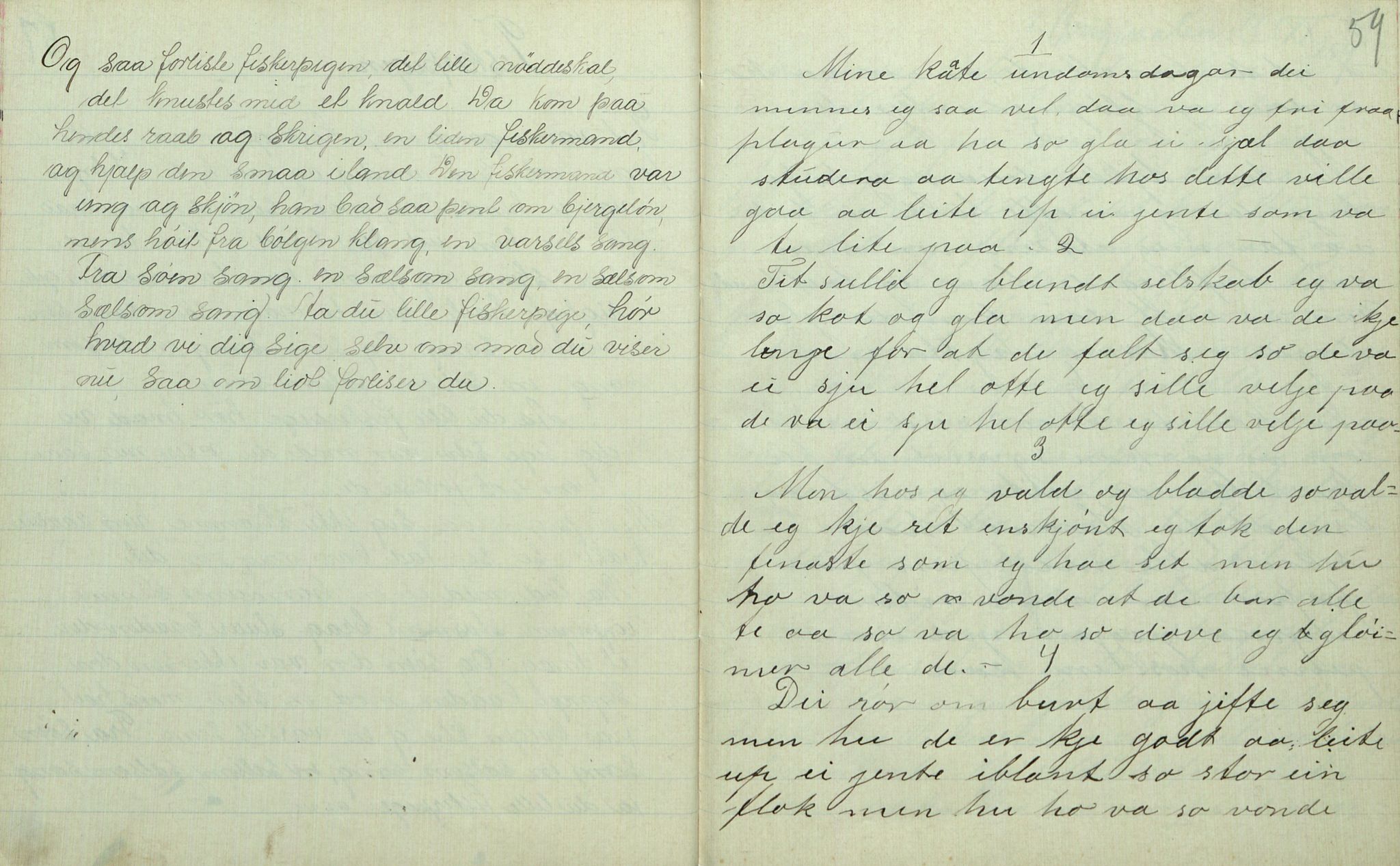 Rikard Berge, TEMU/TGM-A-1003/F/L0007/0013: 251-299 / 263 Uppskriftir ved Sibilla Li for Rikard Berge, 1909-1911, p. 58-59