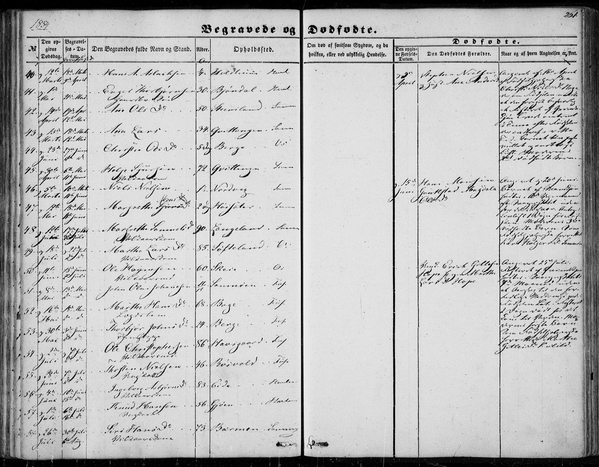 Os sokneprestembete, SAB/A-99929: Parish register (official) no. A 16, 1851-1859, p. 261