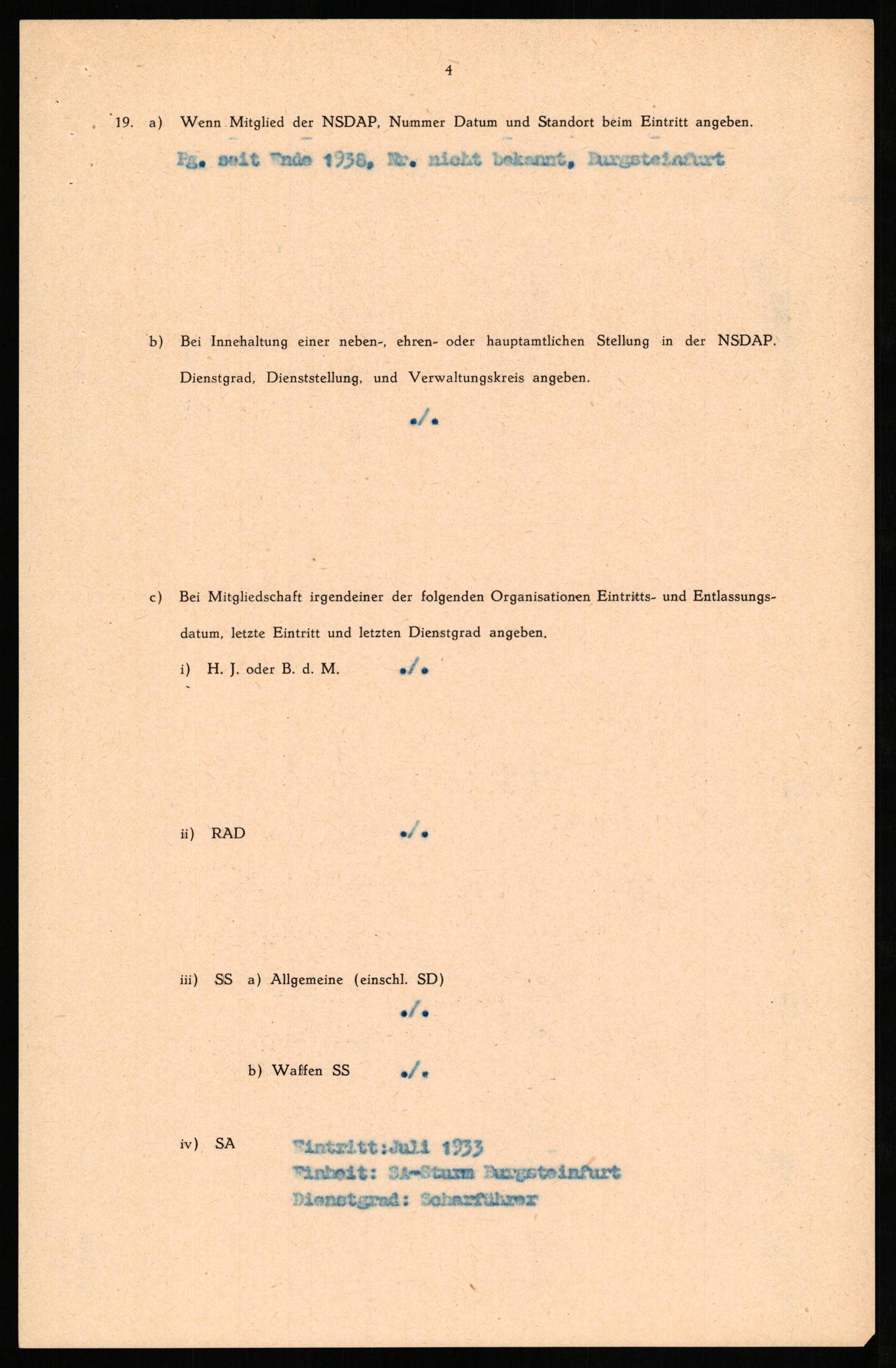 Forsvaret, Forsvarets overkommando II, AV/RA-RAFA-3915/D/Db/L0025: CI Questionaires. Tyske okkupasjonsstyrker i Norge. Tyskere., 1945-1946, p. 340