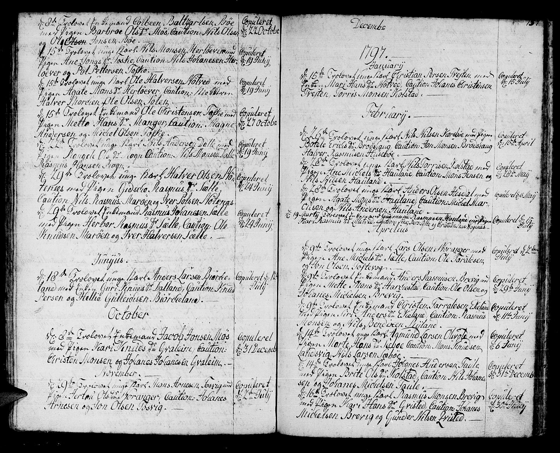 Manger sokneprestembete, SAB/A-76801/H/Haa: Parish register (official) no. A 2, 1792-1815, p. 157