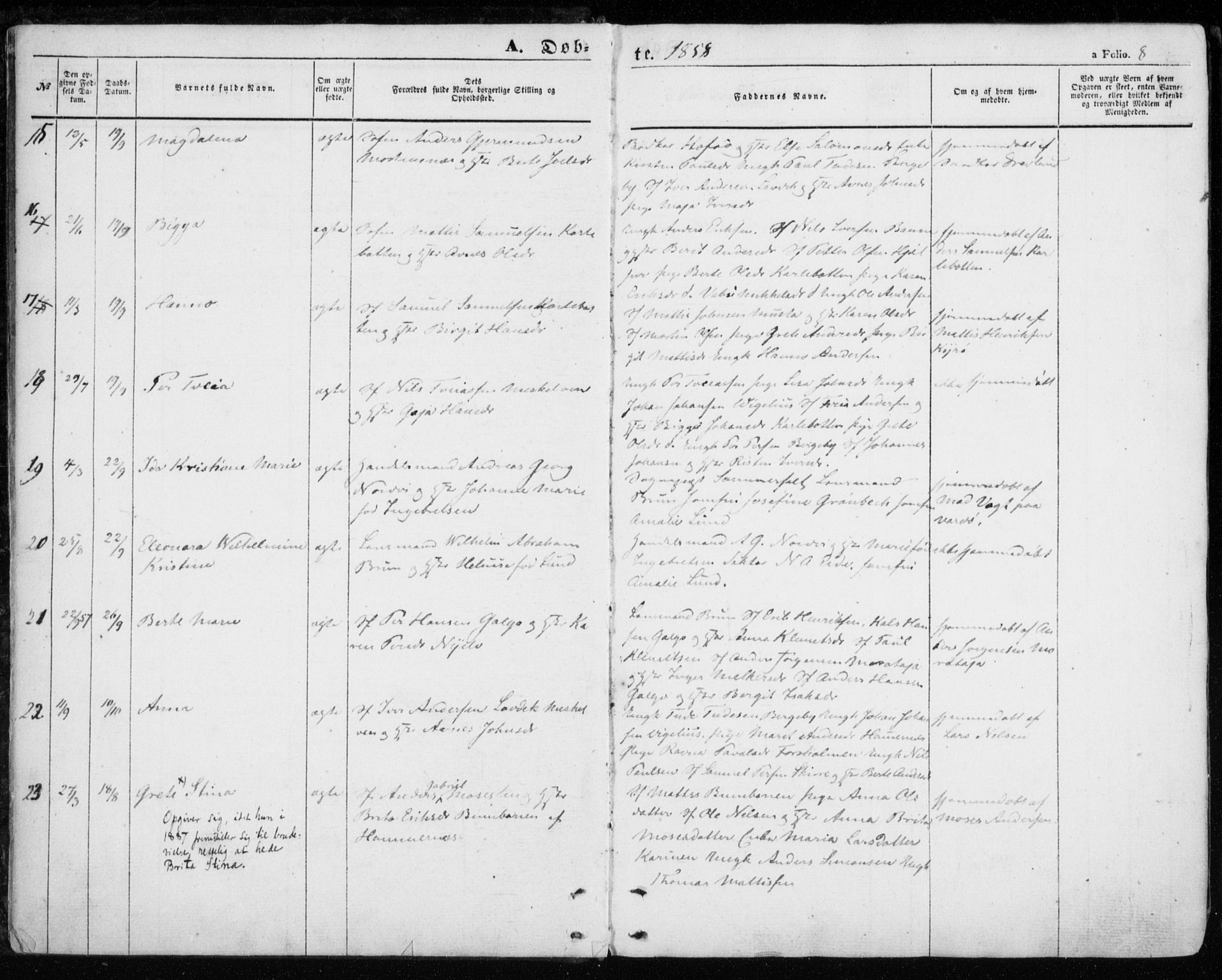 Nesseby sokneprestkontor, SATØ/S-1330/H/Ha/L0002kirke: Parish register (official) no. 2, 1856-1864, p. 8