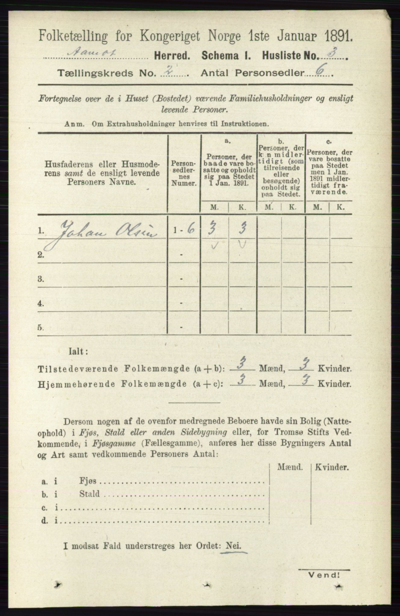 RA, 1891 census for 0429 Åmot, 1891, p. 669