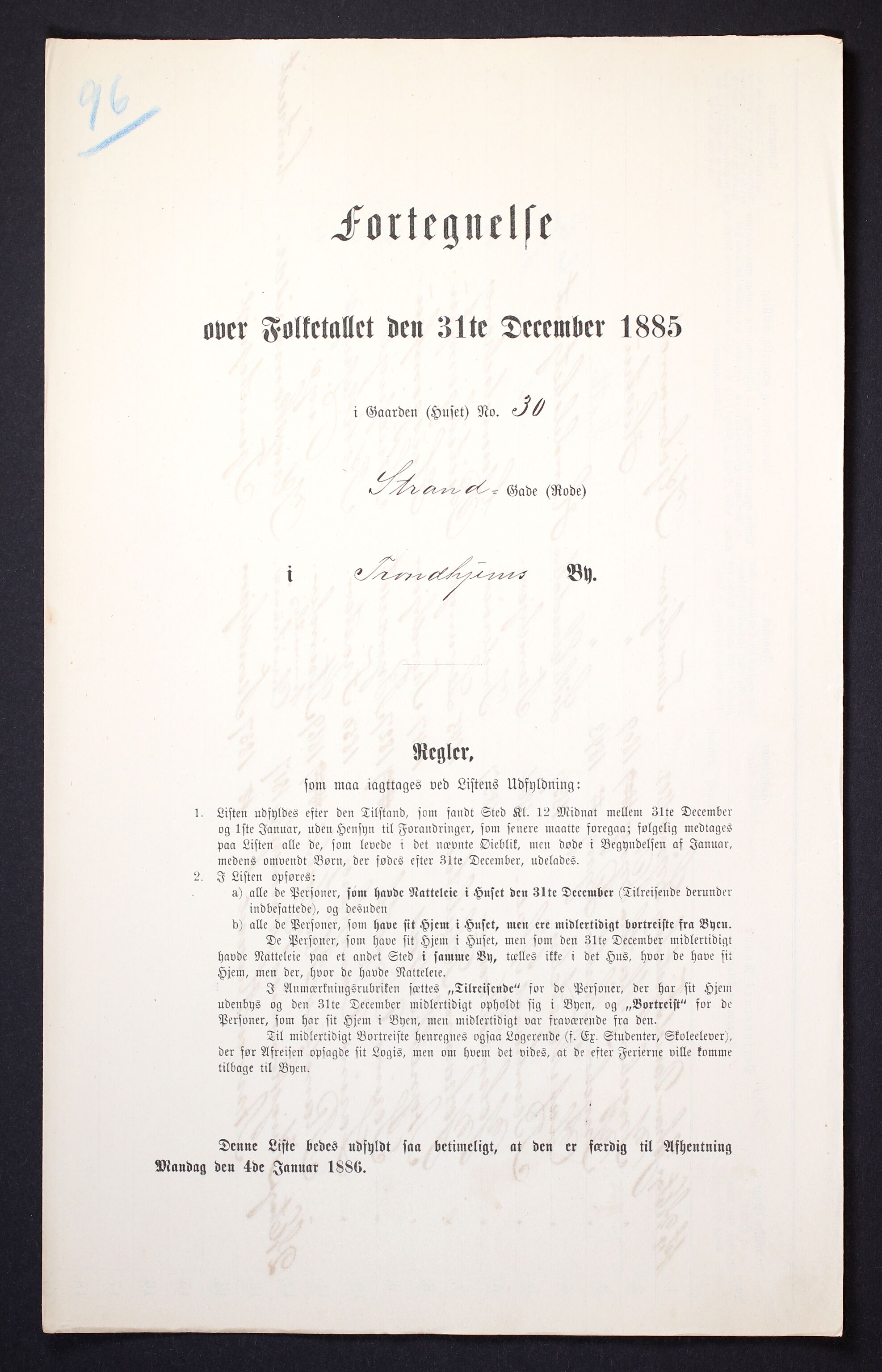 SAT, 1885 census for 1601 Trondheim, 1885, p. 683