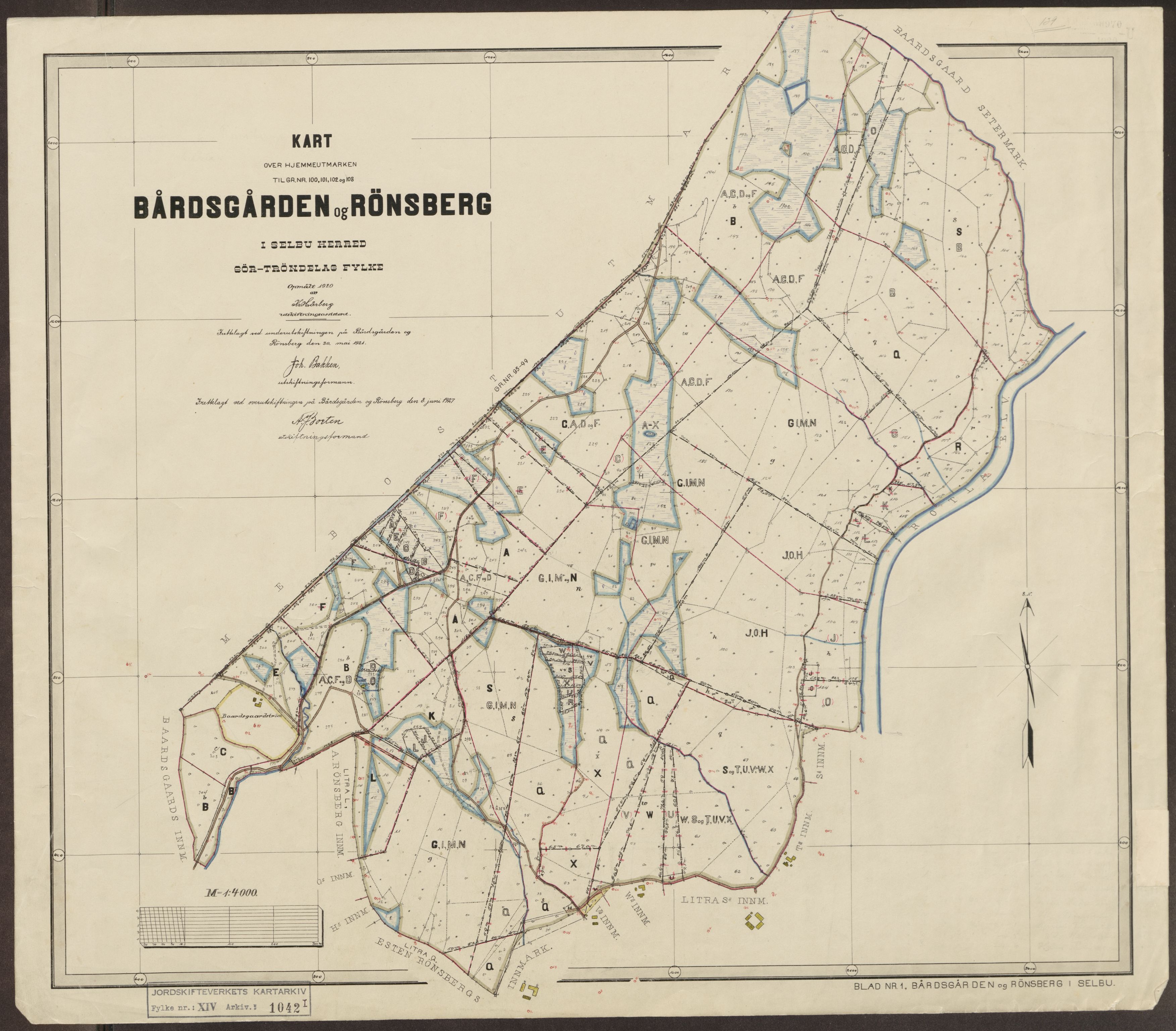 Jordskifteverkets kartarkiv, RA/S-3929/T, 1859-1988, p. 1660