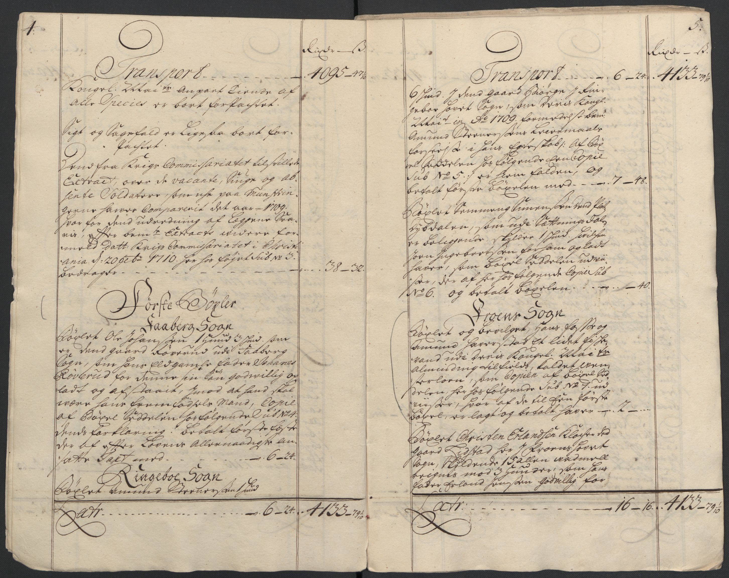 Rentekammeret inntil 1814, Reviderte regnskaper, Fogderegnskap, AV/RA-EA-4092/R17/L1179: Fogderegnskap Gudbrandsdal, 1708-1710, p. 305