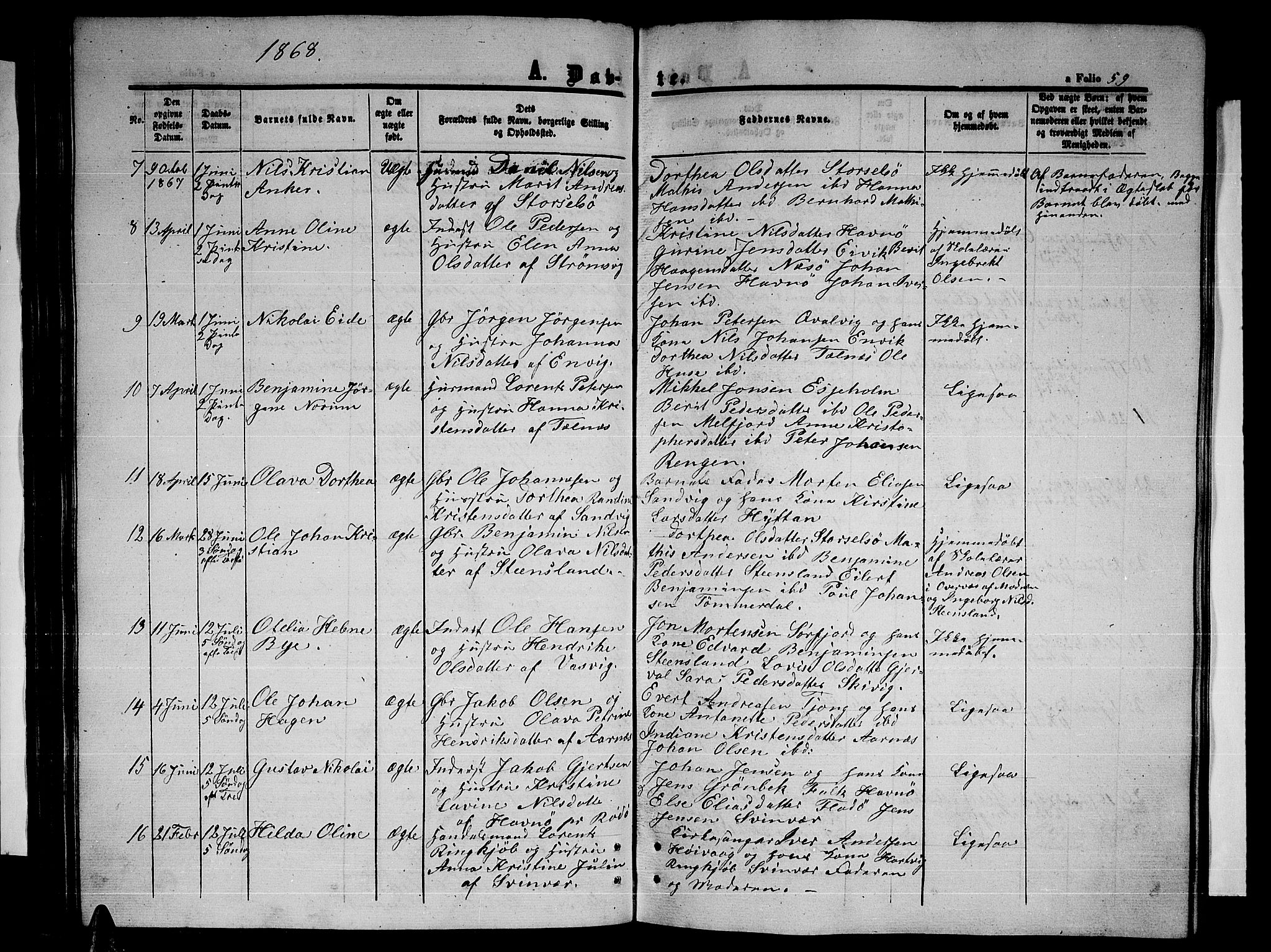 Ministerialprotokoller, klokkerbøker og fødselsregistre - Nordland, SAT/A-1459/841/L0619: Parish register (copy) no. 841C03, 1856-1876, p. 59