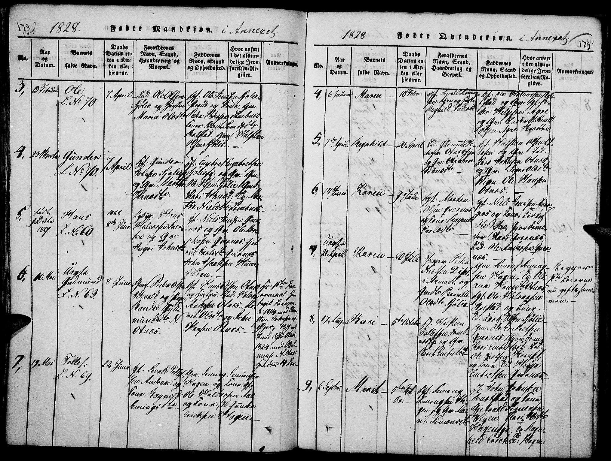 Rendalen prestekontor, SAH/PREST-054/H/Ha/Haa/L0003: Parish register (official) no. 3, 1815-1829, p. 178-179