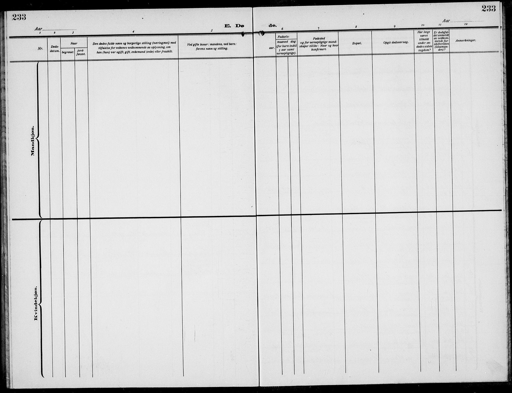 Eiker kirkebøker, AV/SAKO-A-4/G/Ga/L0010: Parish register (copy) no. I 10, 1925-1934, p. 233