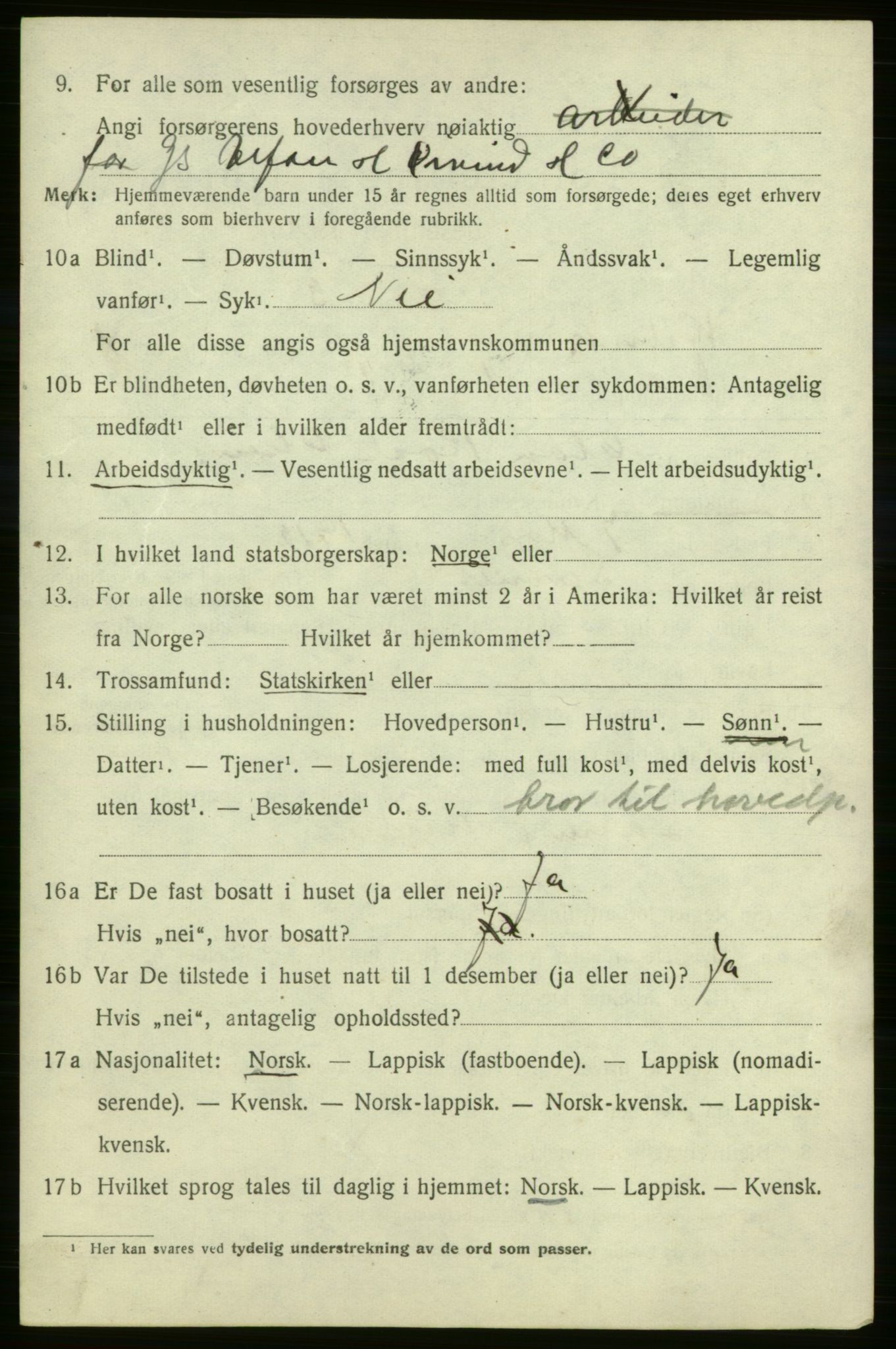 SATØ, 1920 census for Kjelvik, 1920, p. 1904