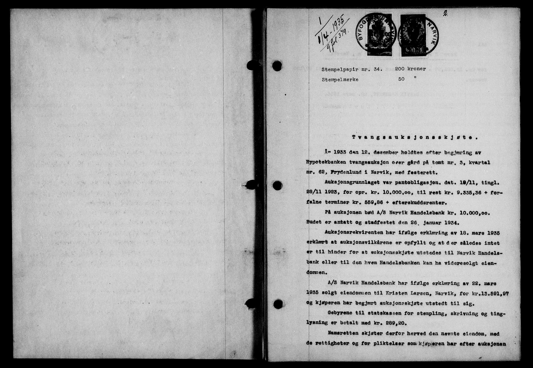 Narvik sorenskriveri, SAT/A-0002/1/2/2C/2Ca/L0011: Mortgage book no. 14, 1935-1937, Deed date: 01.04.1935