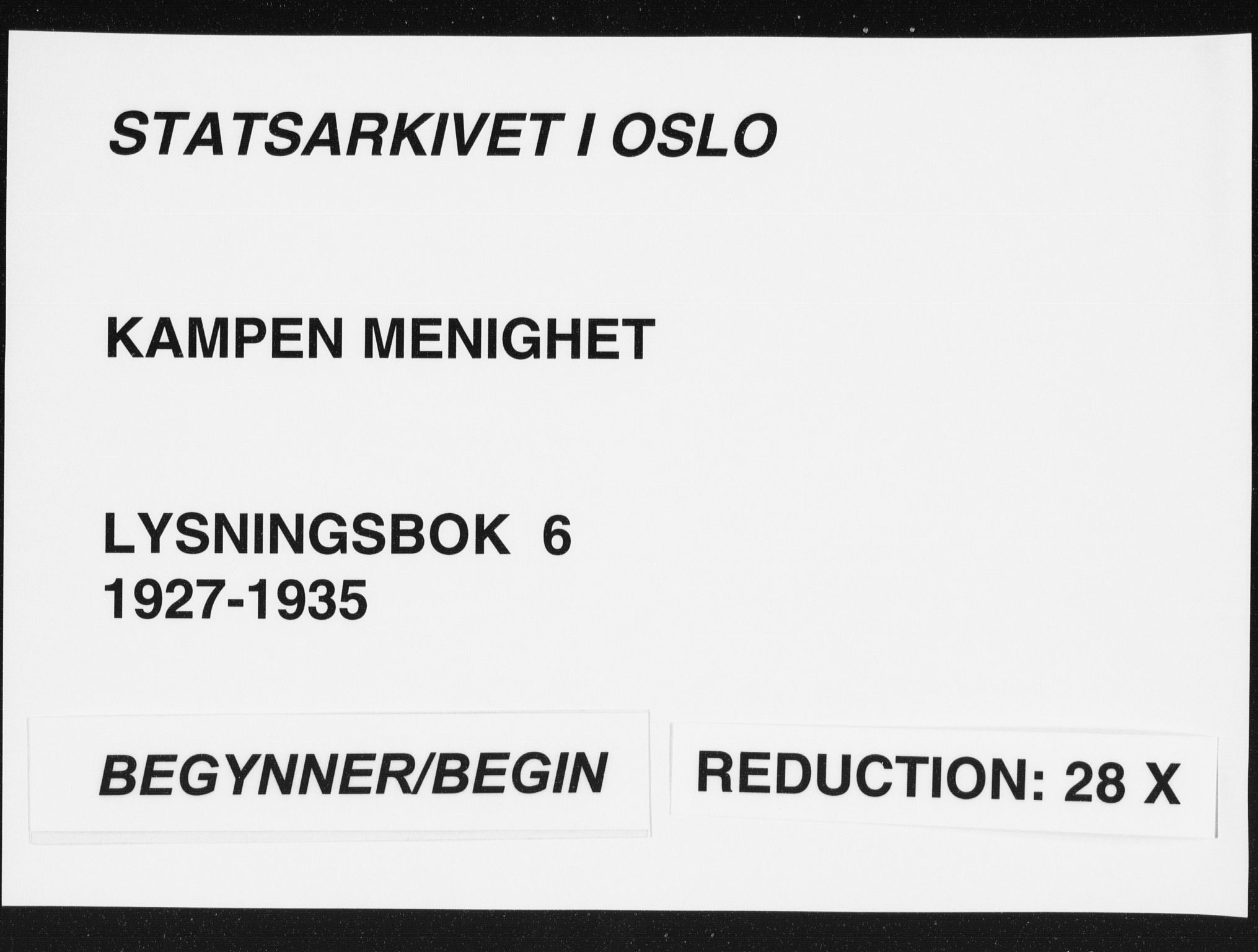 Kampen prestekontor Kirkebøker, SAO/A-10853/H/Ha/L0006: Banns register no. 6, 1927-1935