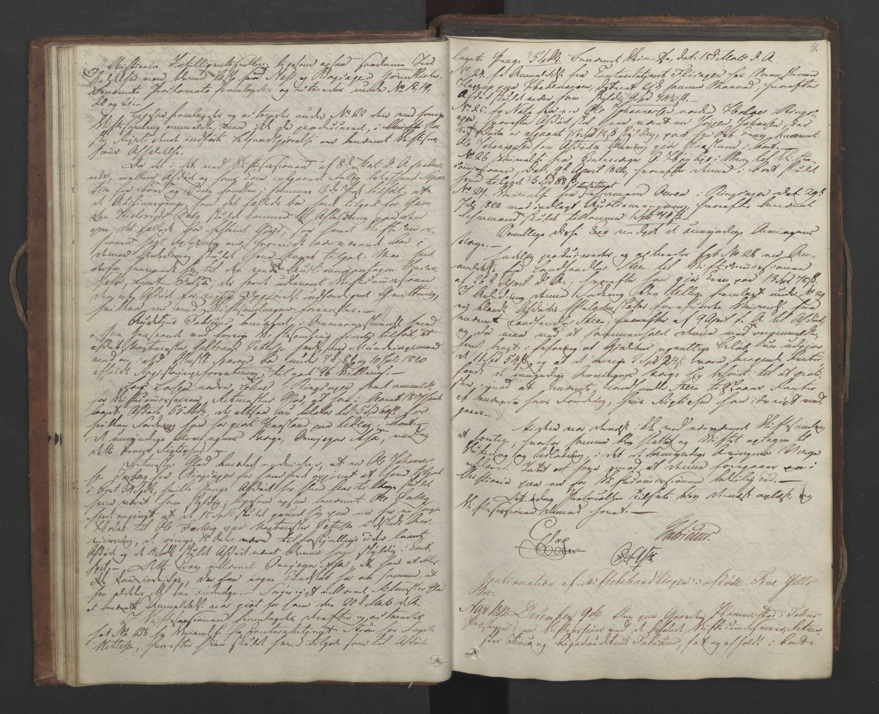 Forsvaret, Generalauditøren, AV/RA-RAFA-1772/F/Fj/Fjc/L0011: Skifteprotokol for Kavallrie-Brigaden 31.10. 1821 - 14. 2. 1825., 1821-1825, p. 30b-31a