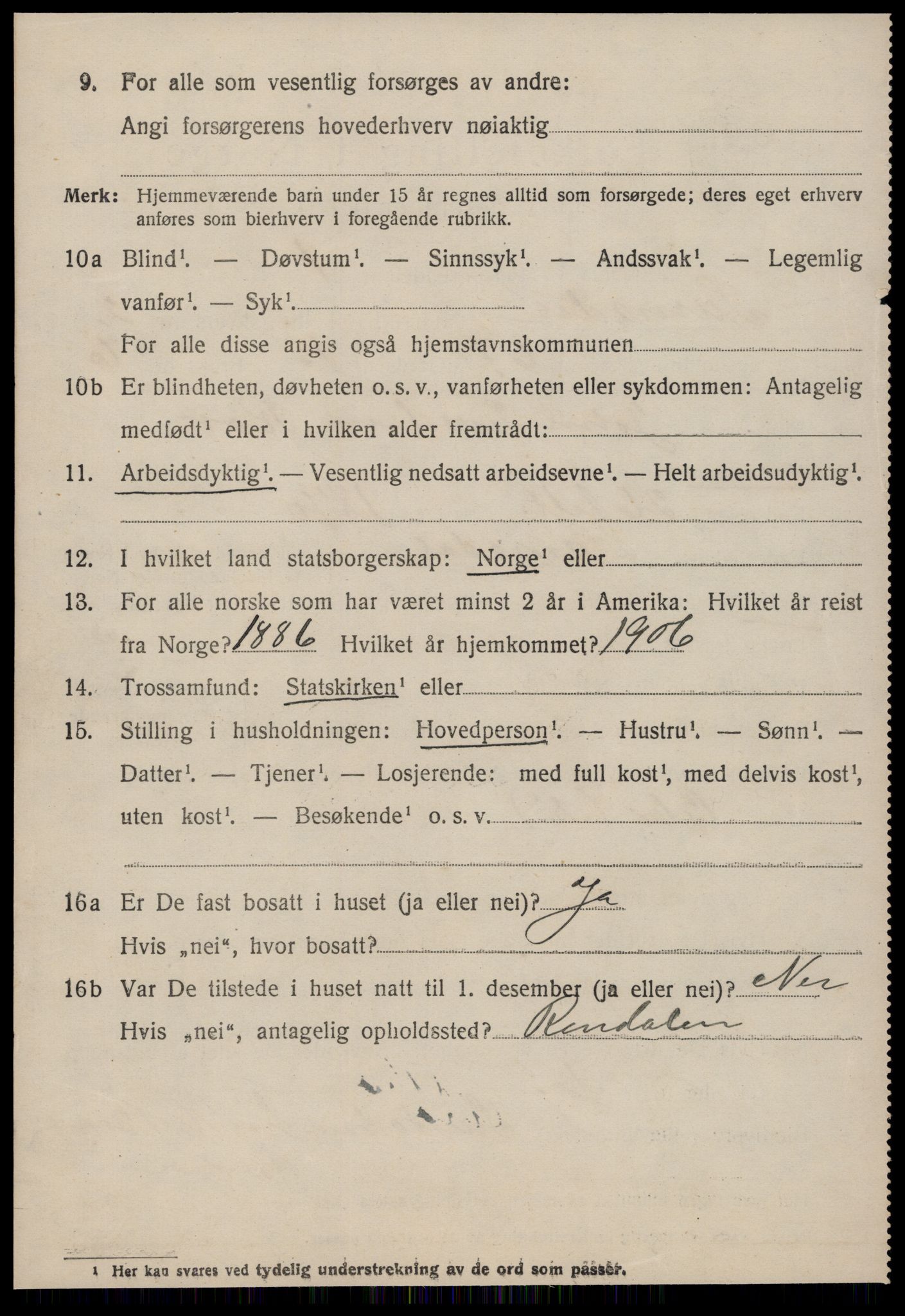 SAT, 1920 census for Surnadal, 1920, p. 2628