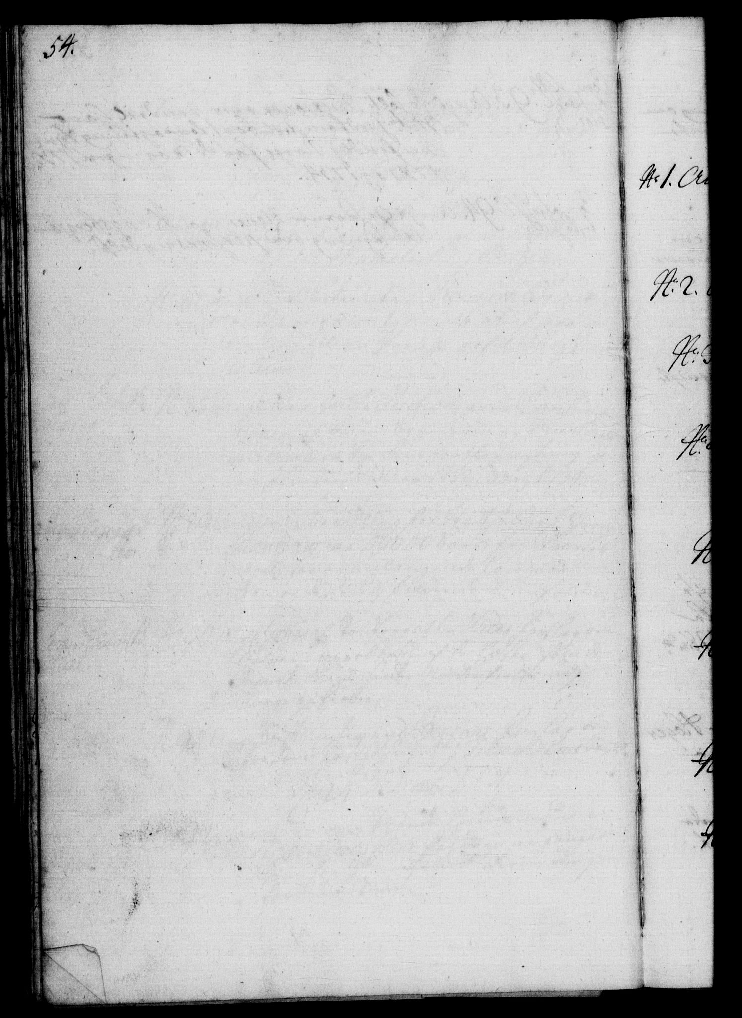 Rentekammeret, Kammerkanselliet, RA/EA-3111/G/Gf/Gfb/L0003: Register til norske relasjons- og resolusjonsprotokoller (merket RK 52.98), 1729-1736, p. 54