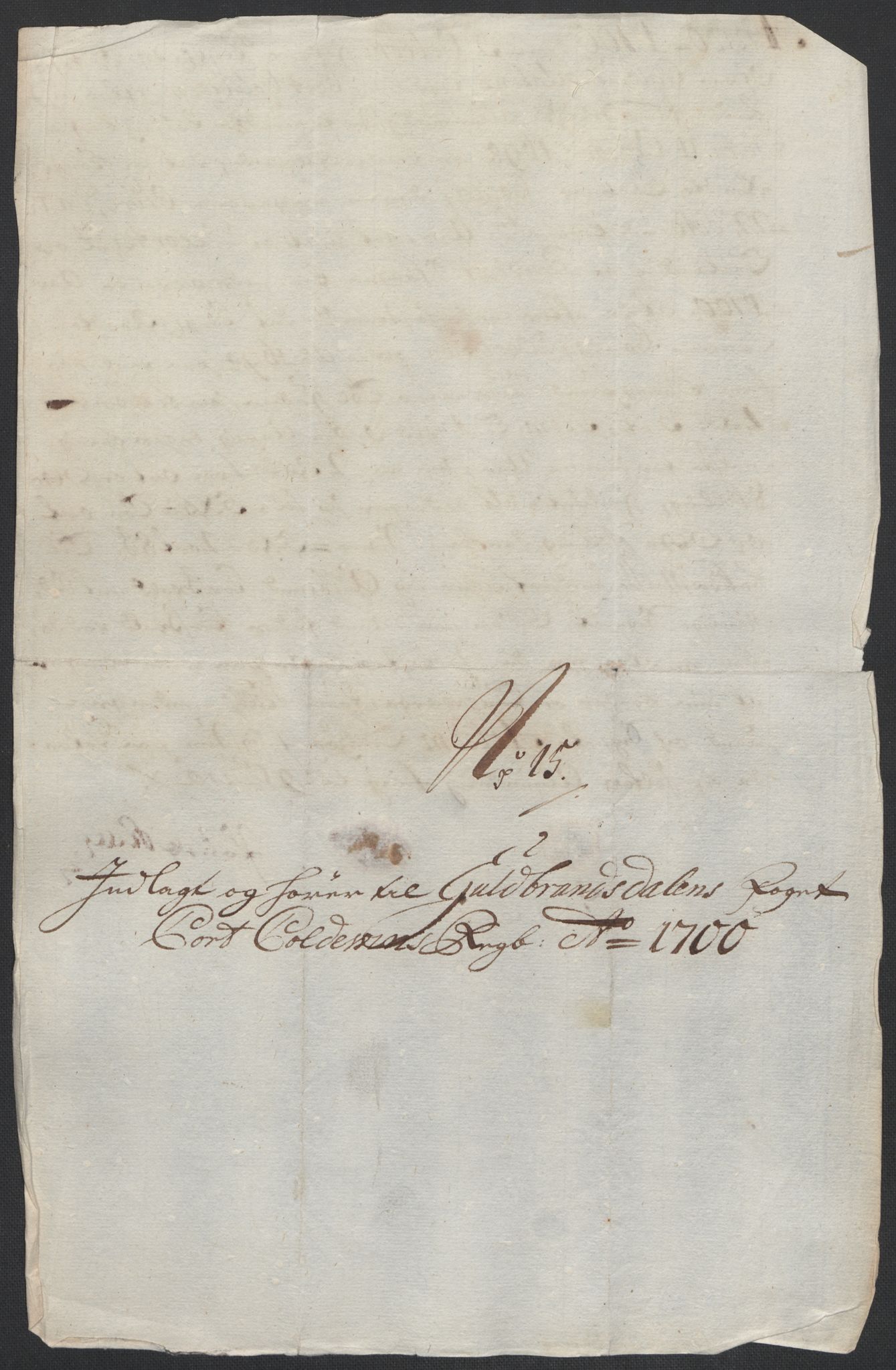 Rentekammeret inntil 1814, Reviderte regnskaper, Fogderegnskap, AV/RA-EA-4092/R17/L1173: Fogderegnskap Gudbrandsdal, 1700, p. 155