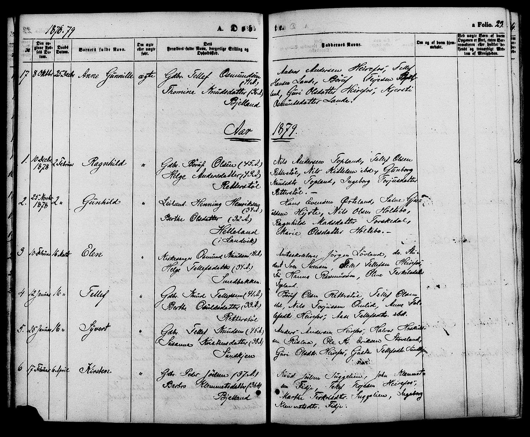 Herefoss sokneprestkontor, AV/SAK-1111-0019/F/Fa/Faa/L0002: Parish register (official) no. A 2, 1861-1886, p. 23