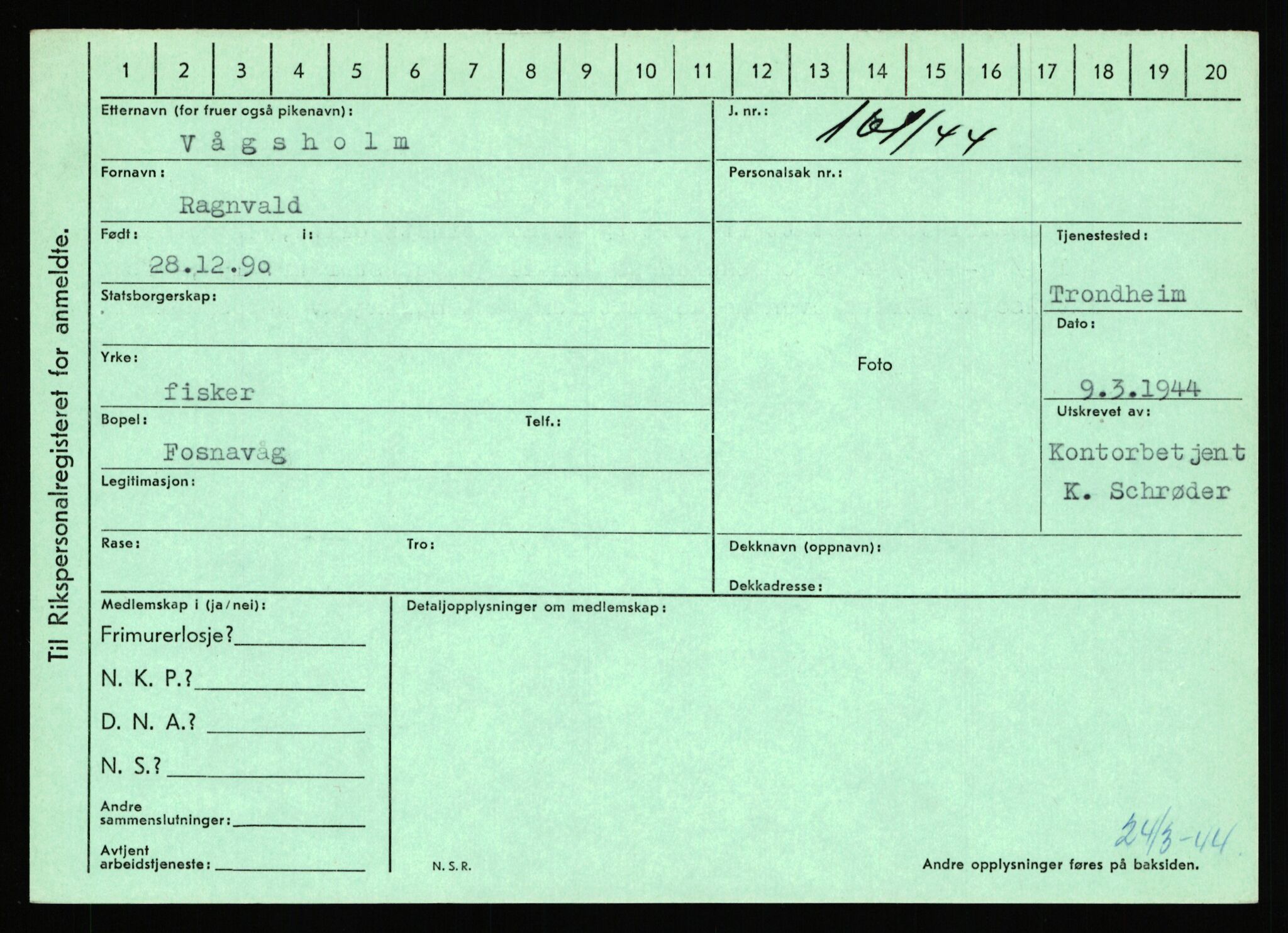 Statspolitiet - Hovedkontoret / Osloavdelingen, AV/RA-S-1329/C/Ca/L0016: Uberg - Øystese, 1943-1945, p. 459