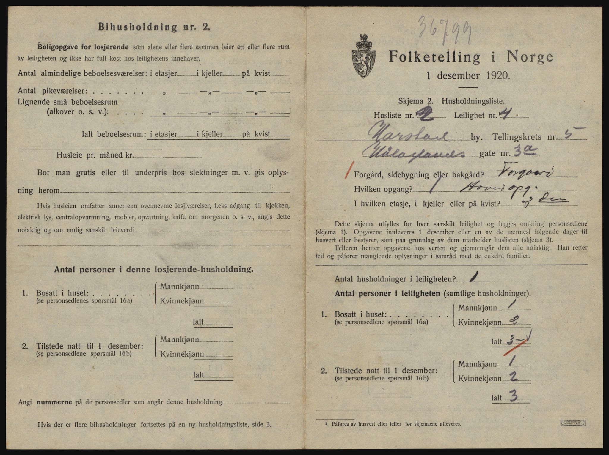 SATØ, 1920 census for Harstad, 1920, p. 1635