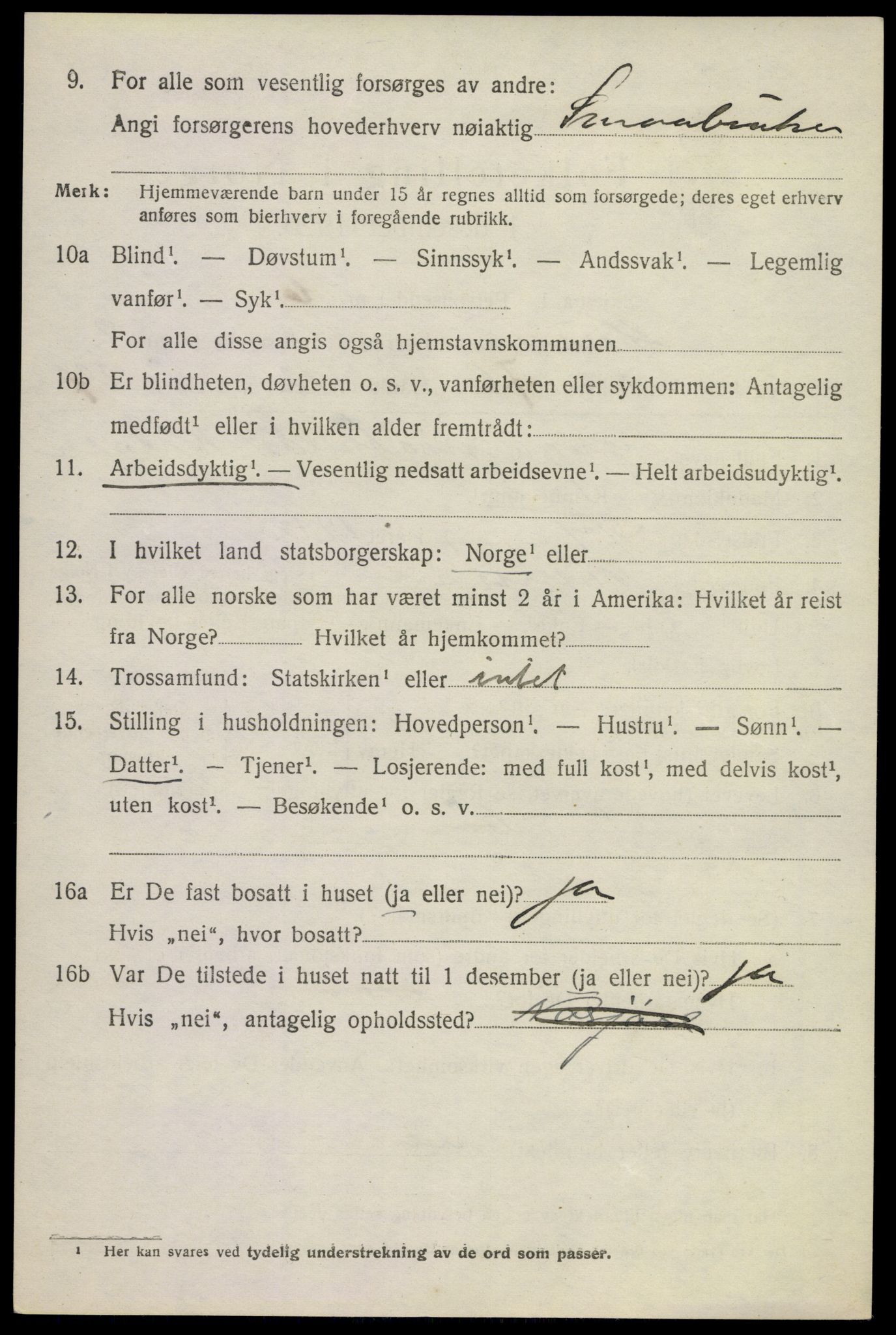 SAKO, 1920 census for Hurum, 1920, p. 4607