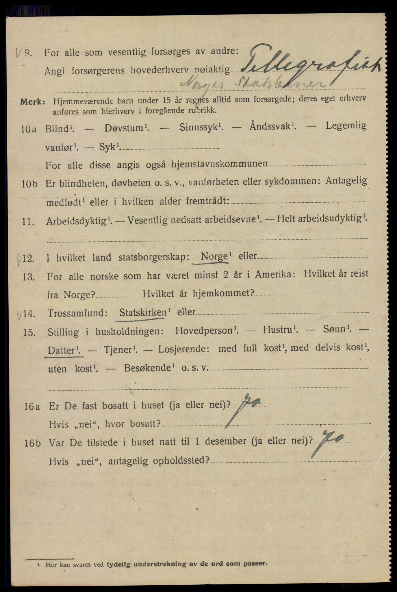 SAO, 1920 census for Kristiania, 1920, p. 151036