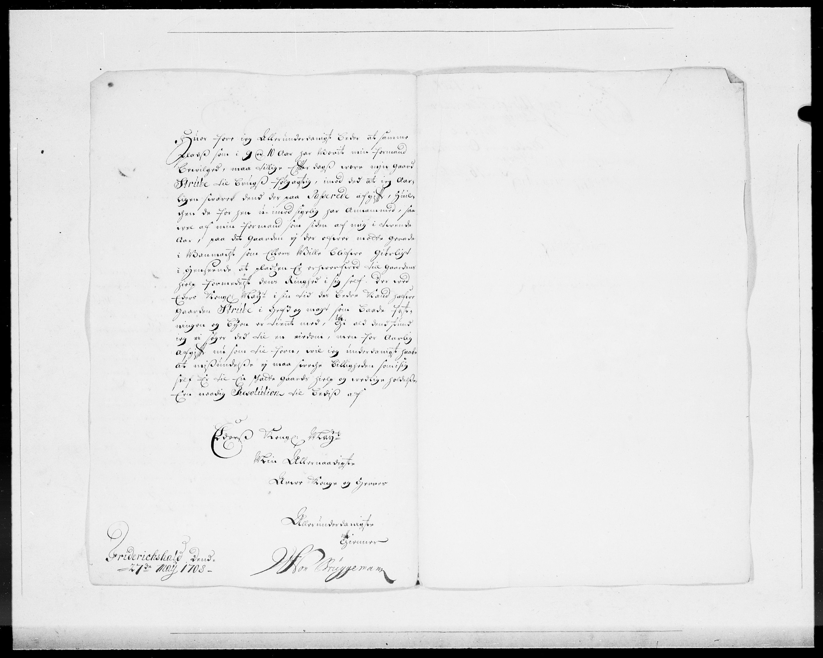 Danske Kanselli 1572-1799, AV/RA-EA-3023/F/Fc/Fcc/Fcca/L0066: Norske innlegg 1572-1799, 1708, p. 7