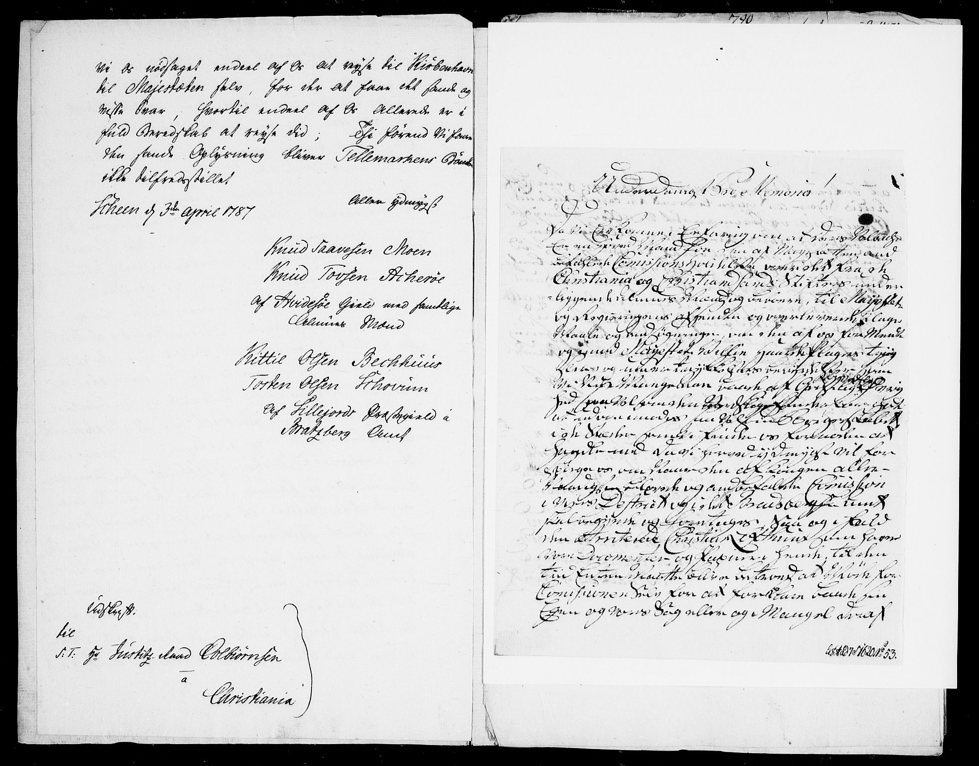 Danske Kanselli, Skapsaker, AV/RA-EA-4061/F/L0097: Skap 16, pakke 7 III, 1787, p. 17