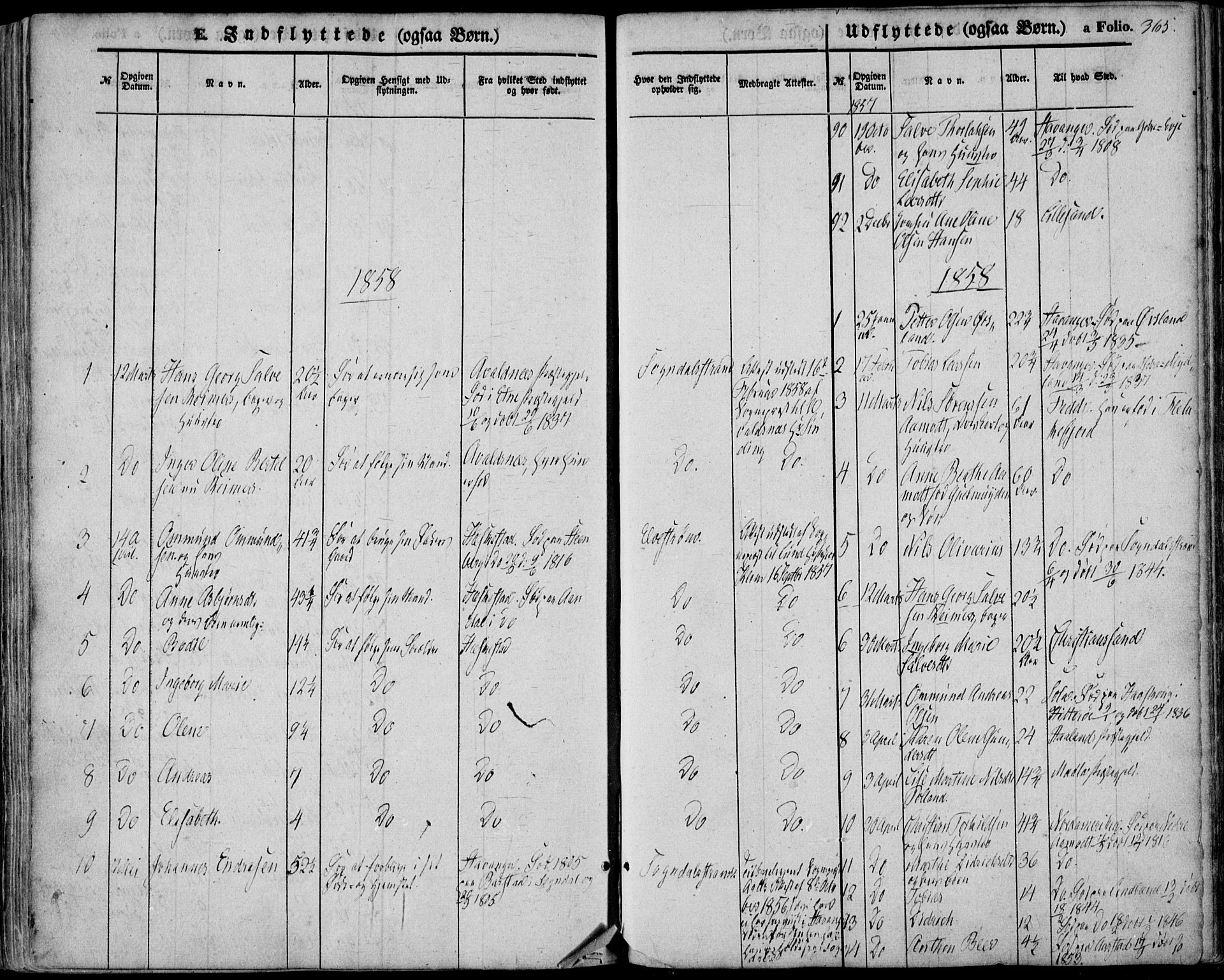Sokndal sokneprestkontor, SAST/A-101808: Parish register (official) no. A 9, 1857-1874, p. 365