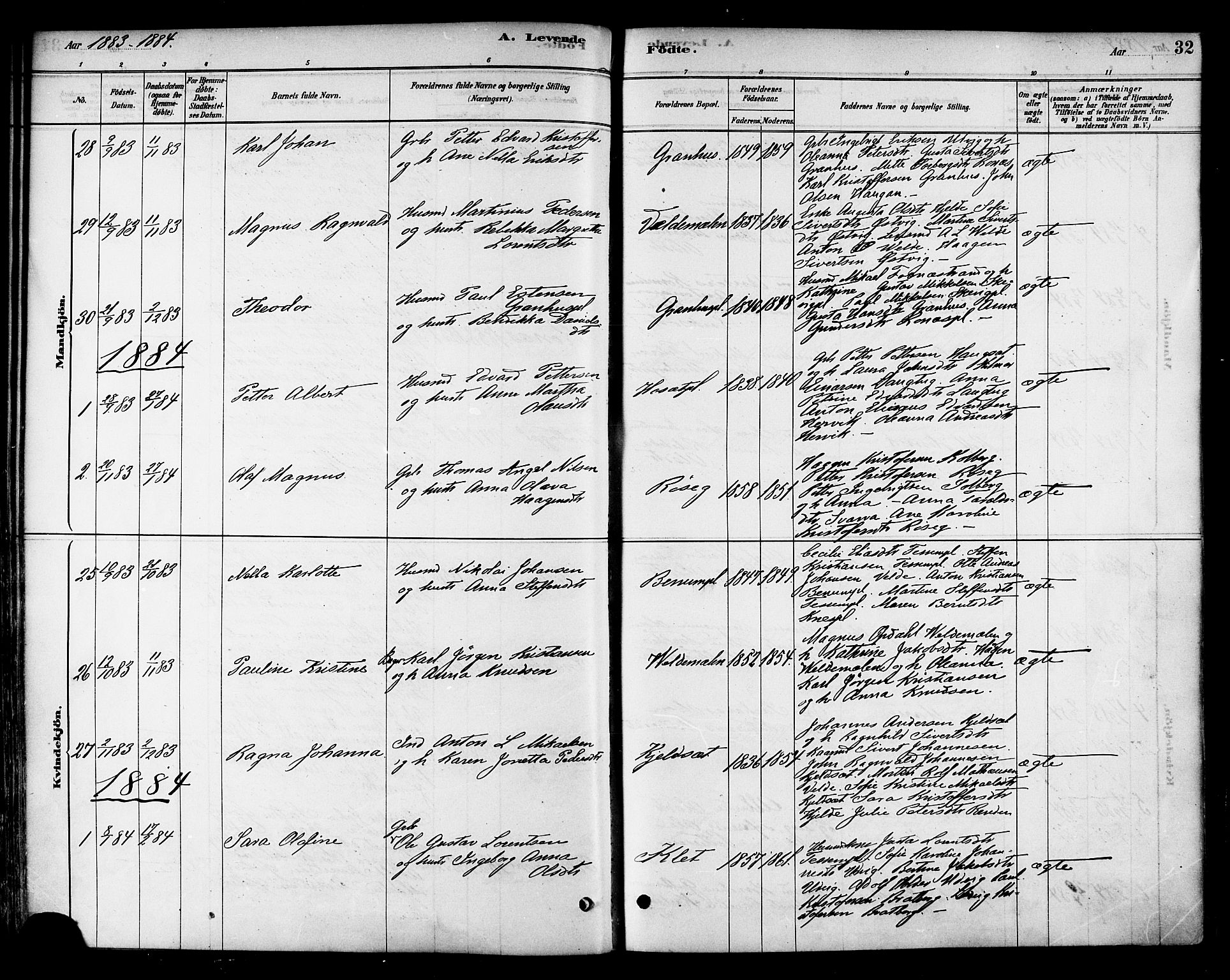 Ministerialprotokoller, klokkerbøker og fødselsregistre - Nord-Trøndelag, SAT/A-1458/741/L0395: Parish register (official) no. 741A09, 1878-1888, p. 32