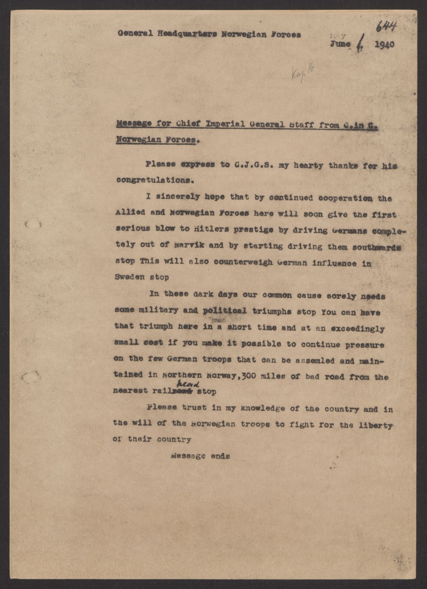 Forsvaret, Forsvarets krigshistoriske avdeling, AV/RA-RAFA-2017/Y/Yb/L0147: II-C-11-622  -  6. Divisjon, 1940, p. 239
