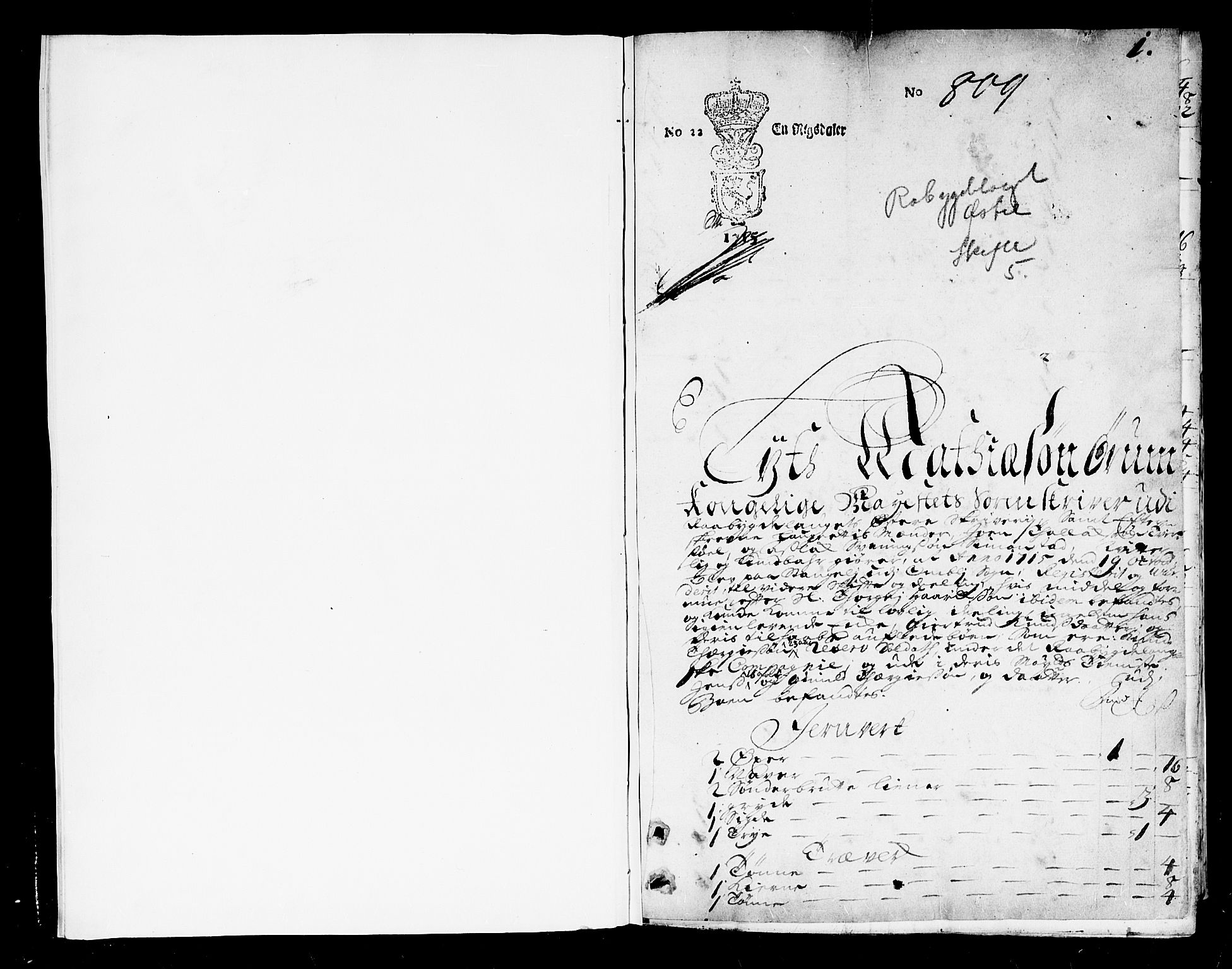 Østre Råbyggelag sorenskriveri, SAK/1221-0016/H/Hc/L0005: Skifteprotokoll nr 5 med register, 1715-1721, p. 0b-1a