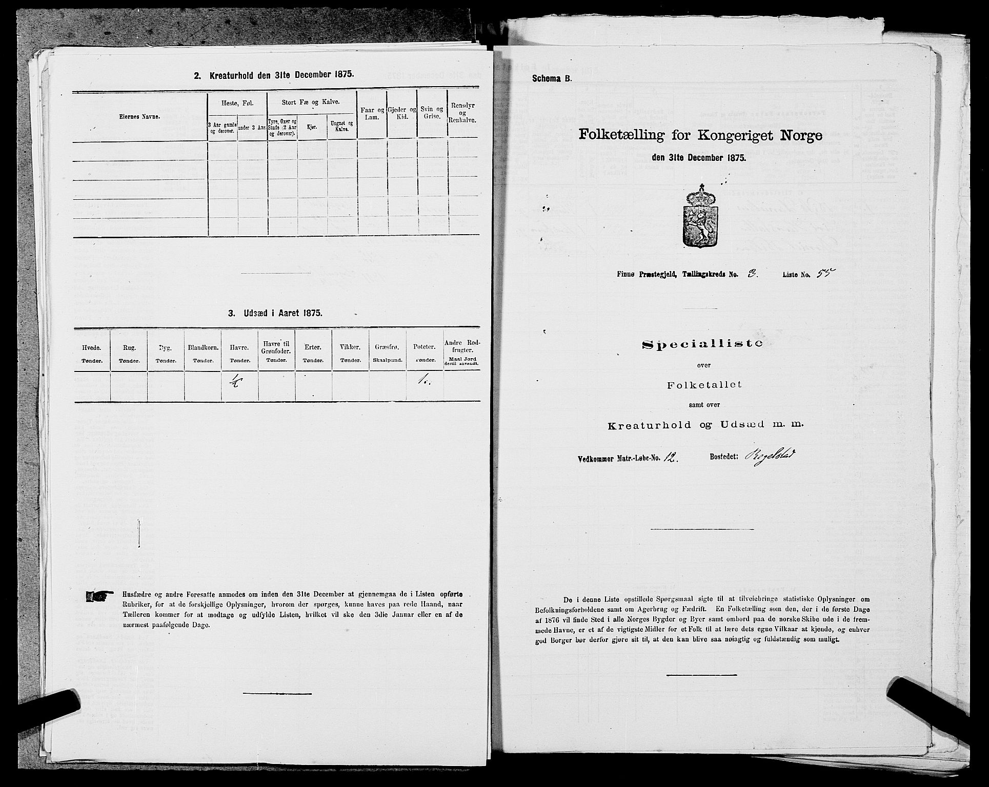 SAST, 1875 census for 1141P Finnøy, 1875, p. 372