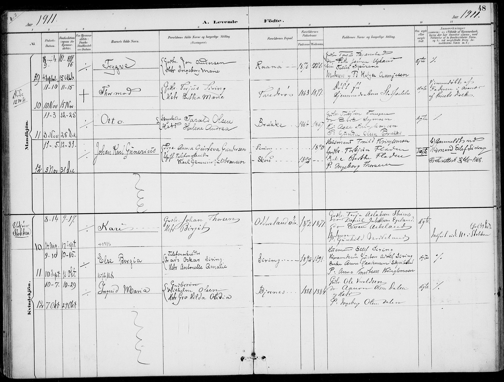 Austre Moland sokneprestkontor, AV/SAK-1111-0001/F/Fa/Faa/L0011: Parish register (official) no. A 11, 1894-1915, p. 48