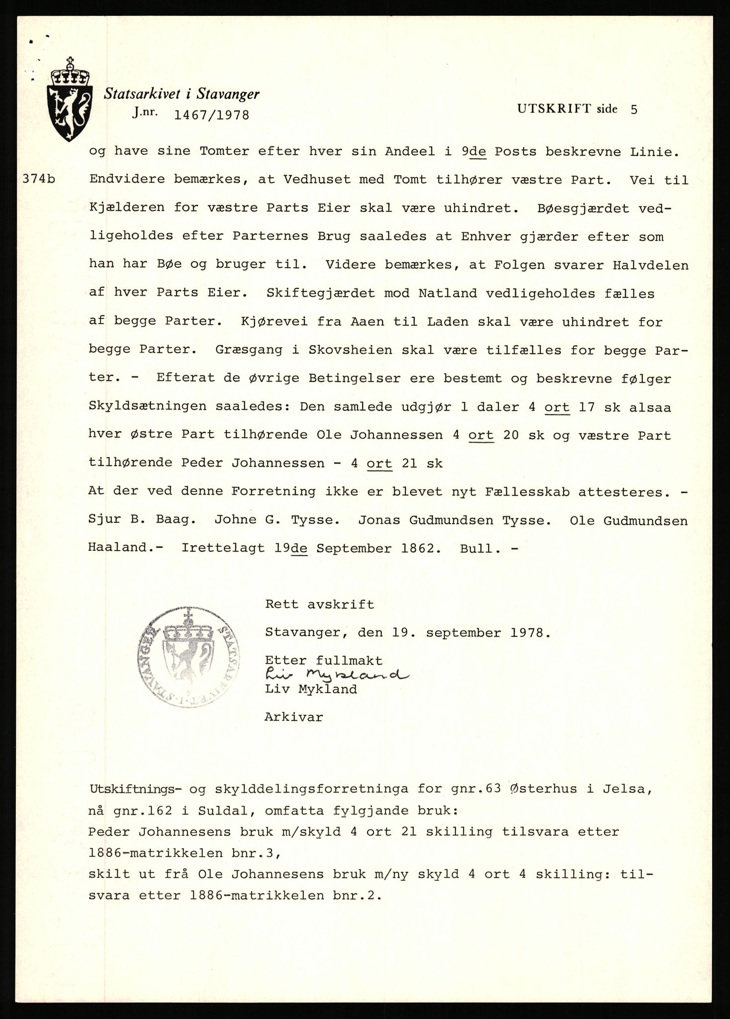 Statsarkivet i Stavanger, AV/SAST-A-101971/03/Y/Yj/L0099: Avskrifter sortert etter gårdsnavn: Østerhus - Åkre, 1750-1930, p. 10