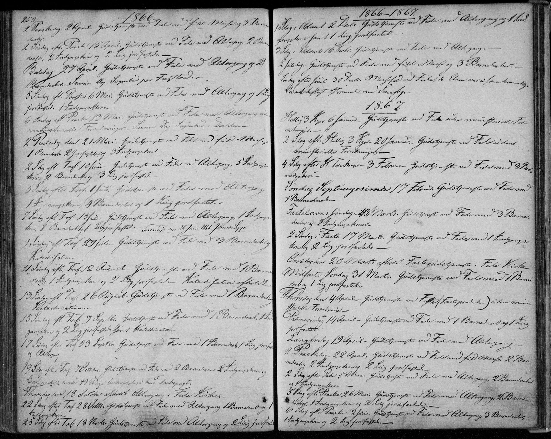 Kvinesdal sokneprestkontor, SAK/1111-0026/F/Fa/Faa/L0002: Parish register (official) no. A 2, 1850-1876, p. 253