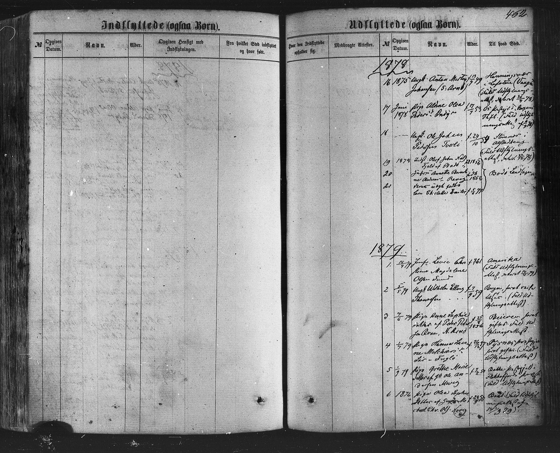 Ministerialprotokoller, klokkerbøker og fødselsregistre - Nordland, AV/SAT-A-1459/805/L0098: Parish register (official) no. 805A05, 1862-1879, p. 462