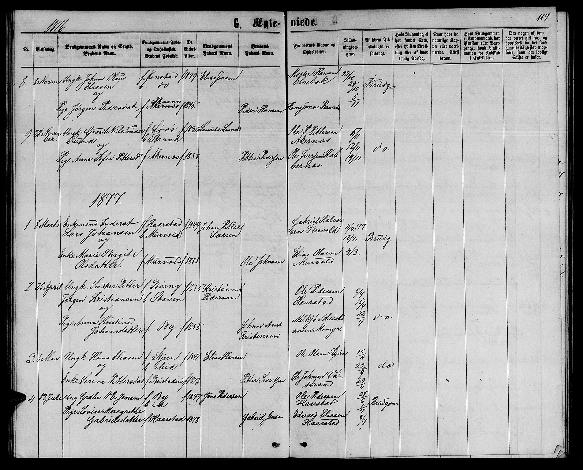 Ministerialprotokoller, klokkerbøker og fødselsregistre - Sør-Trøndelag, SAT/A-1456/655/L0686: Parish register (copy) no. 655C02, 1866-1879, p. 117