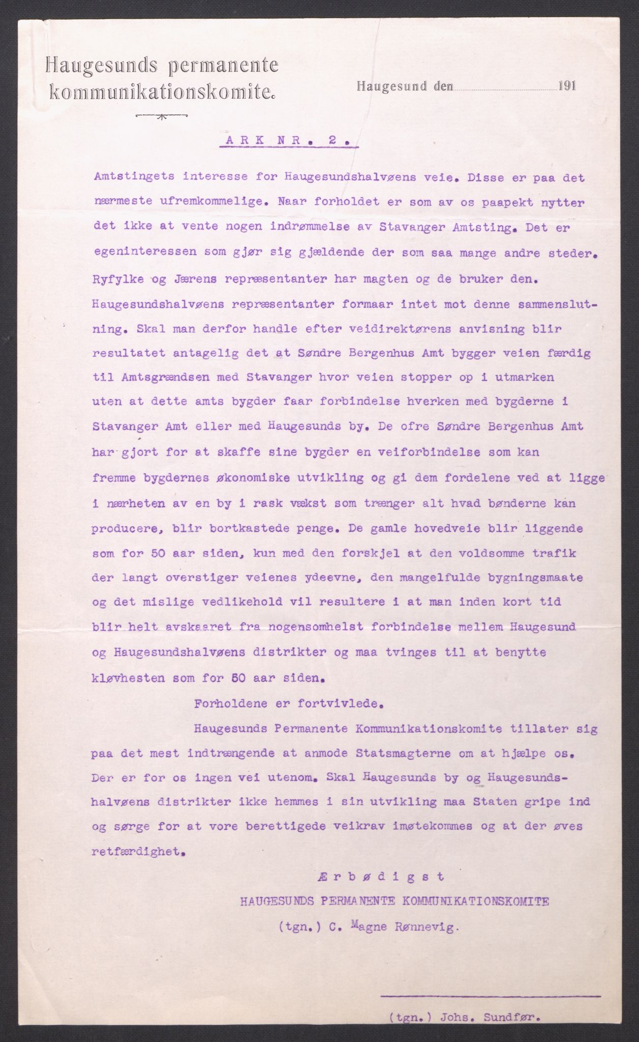 Vegdirektoratet, Vegdirektørens kontor, AV/RA-S-1660/D/Da/L0058/0002: -- / Haugesund - Ølen, Haugesund - Tittelsnes, 1858-1918