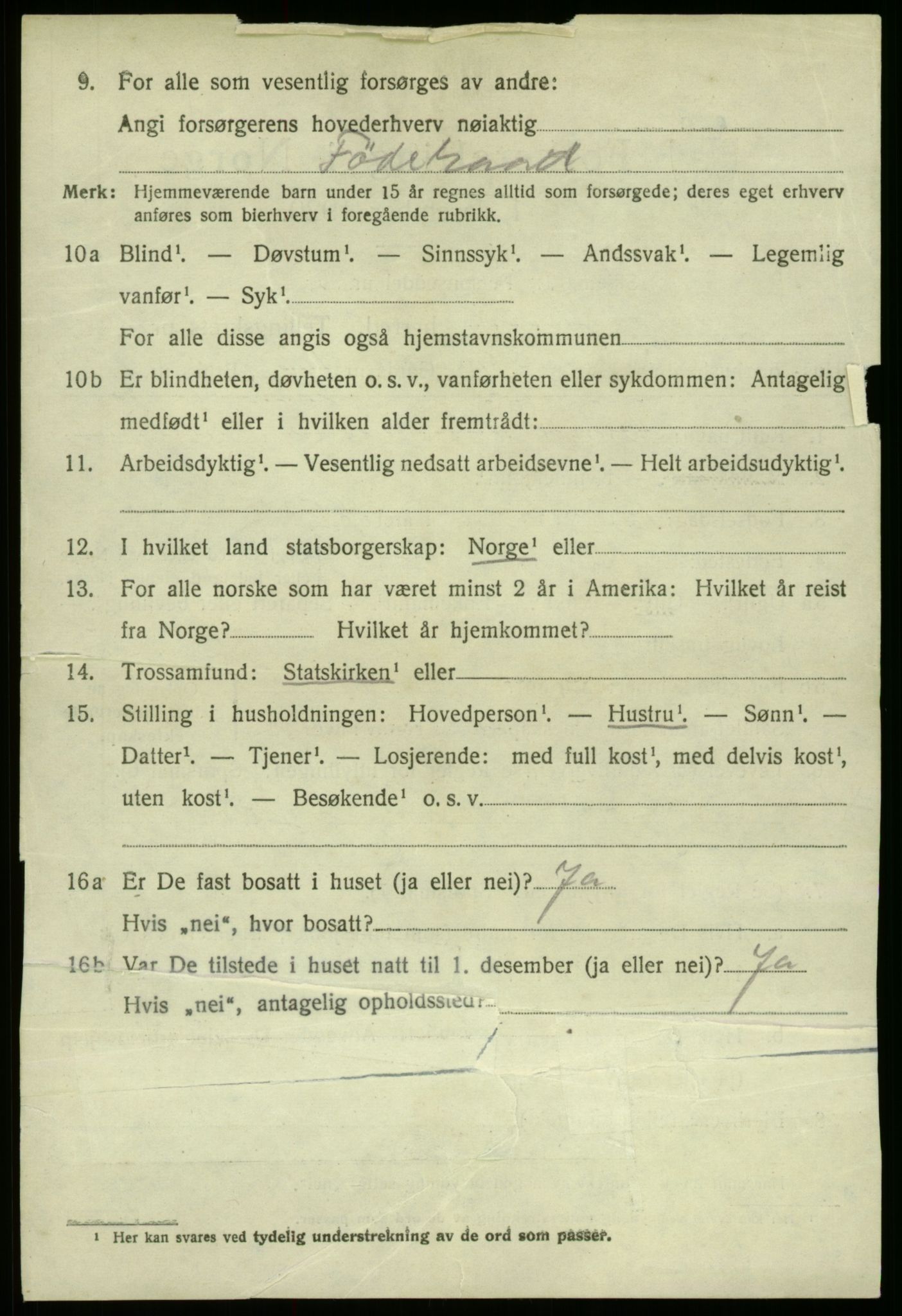 SAB, 1920 census for Haus, 1920, p. 10735