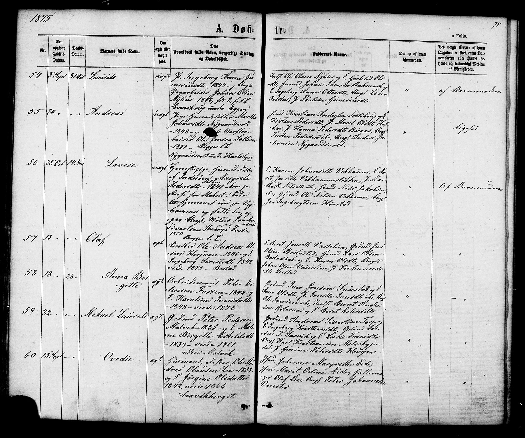 Ministerialprotokoller, klokkerbøker og fødselsregistre - Sør-Trøndelag, SAT/A-1456/616/L0409: Parish register (official) no. 616A06, 1865-1877, p. 75