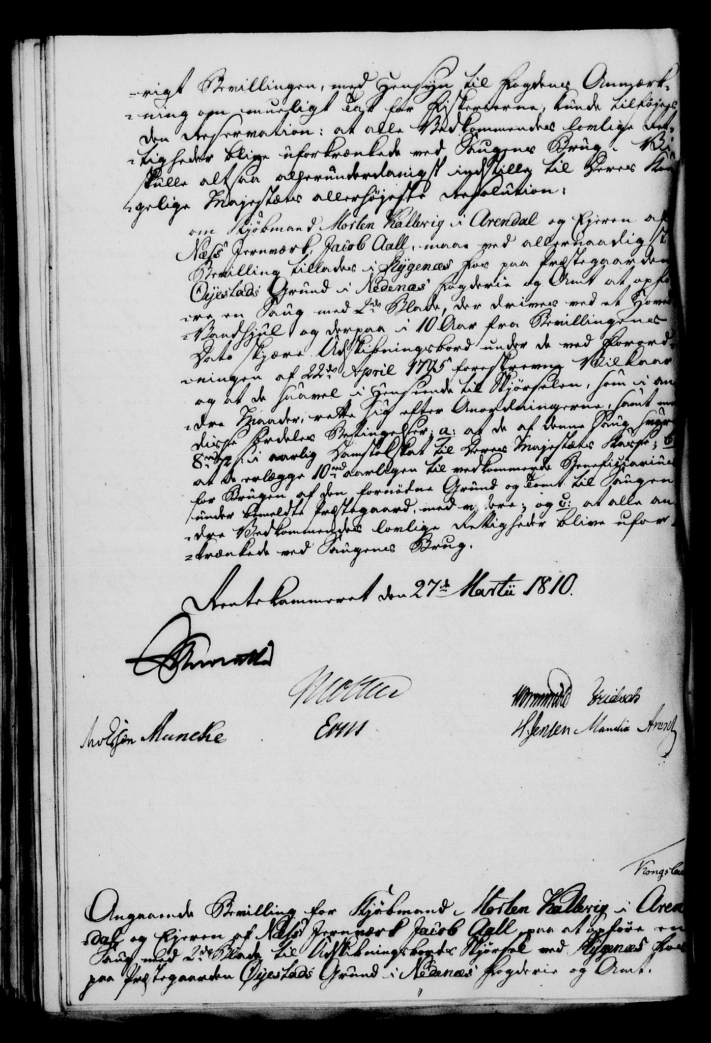 Rentekammeret, Kammerkanselliet, RA/EA-3111/G/Gf/Gfa/L0092: Norsk relasjons- og resolusjonsprotokoll (merket RK 52.92), 1810, p. 175