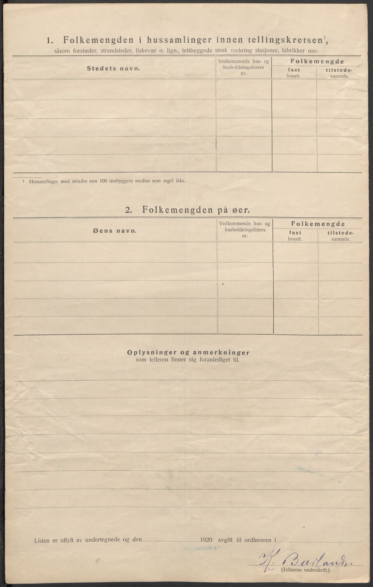 SAKO, 1920 census for Bamble, 1920, p. 37