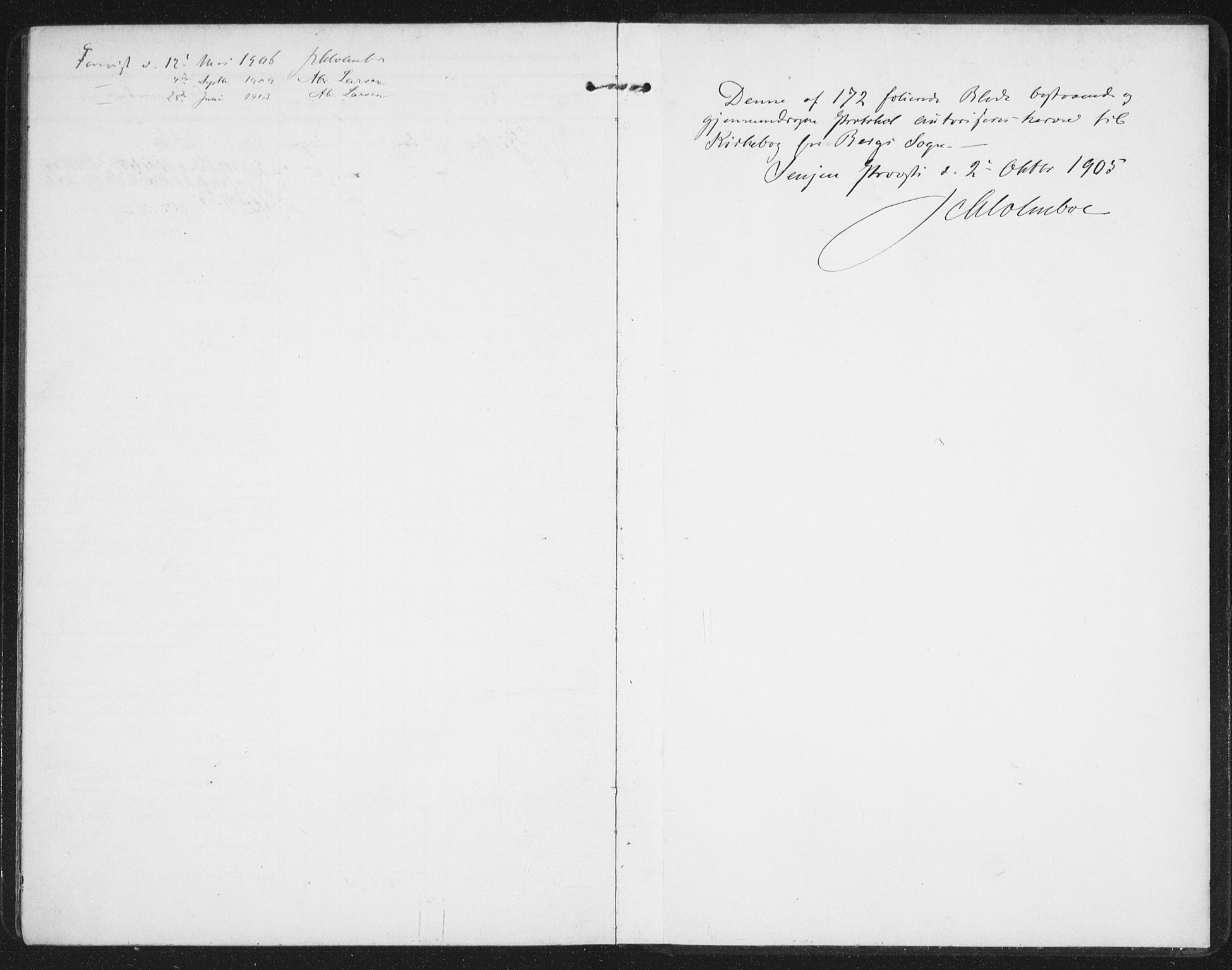 Berg sokneprestkontor, SATØ/S-1318/G/Ga/Gaa/L0007kirke: Parish register (official) no. 7, 1906-1915