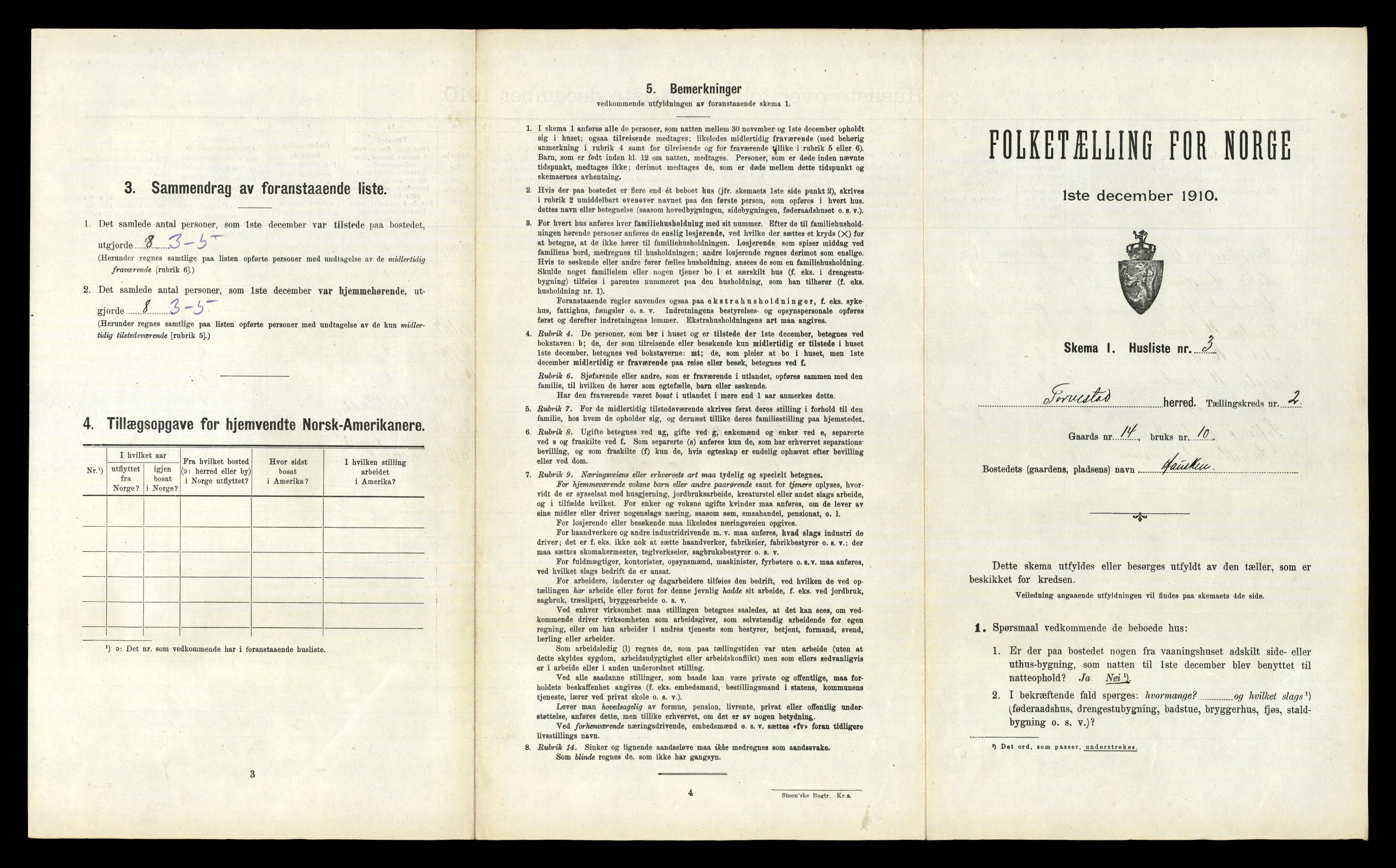 RA, 1910 census for Torvastad, 1910, p. 279