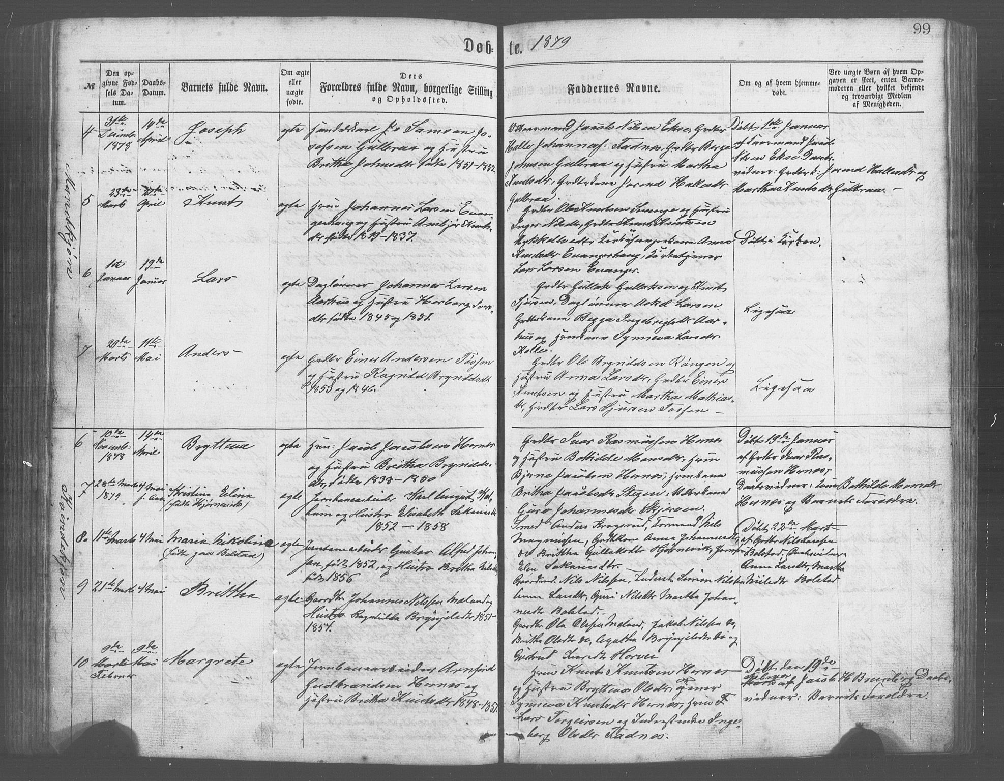 Evanger sokneprestembete, SAB/A-99924: Parish register (copy) no. A 2, 1863-1879, p. 99