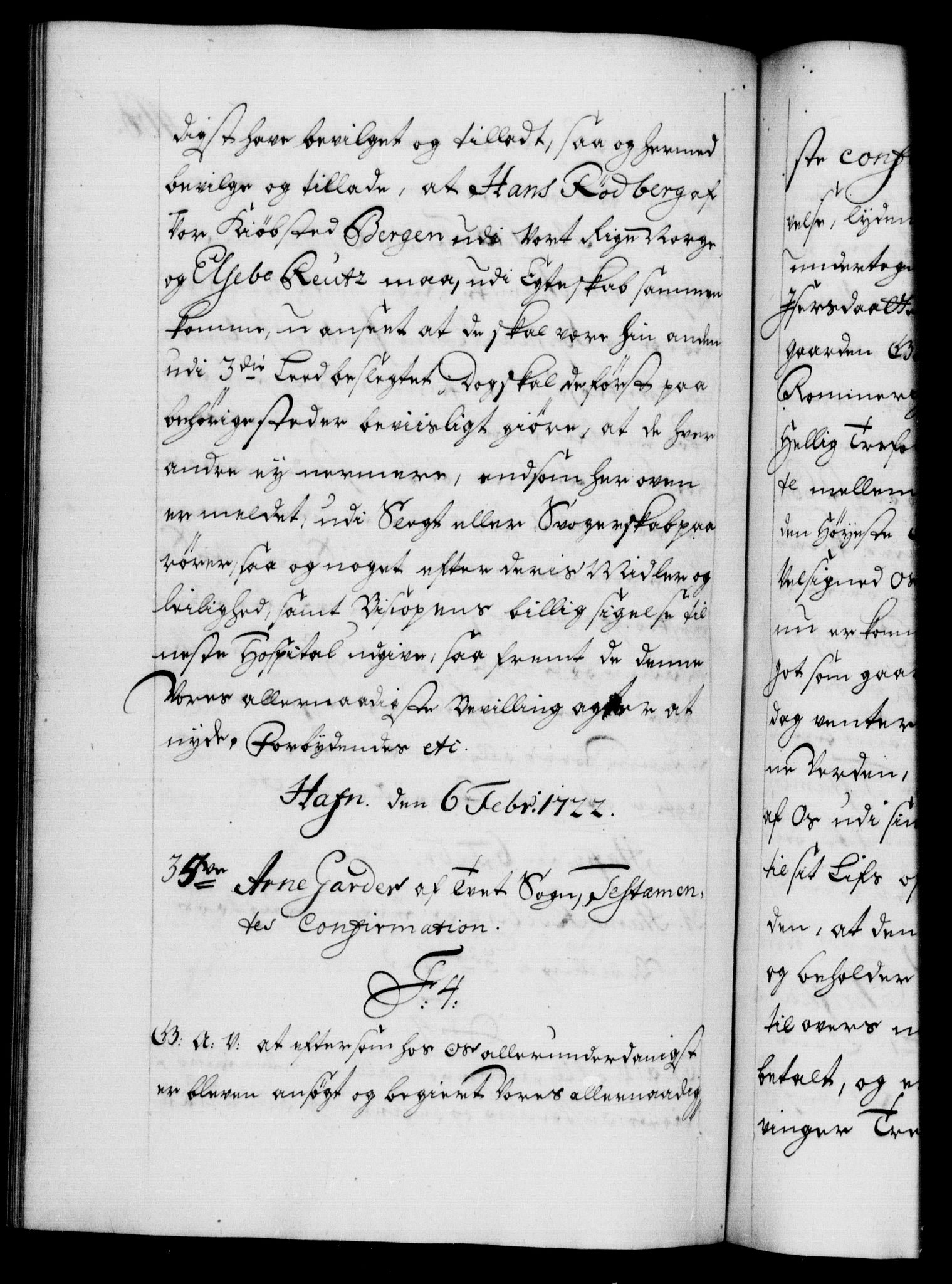 Danske Kanselli 1572-1799, AV/RA-EA-3023/F/Fc/Fca/Fcaa/L0023: Norske registre, 1720-1722, p. 460b